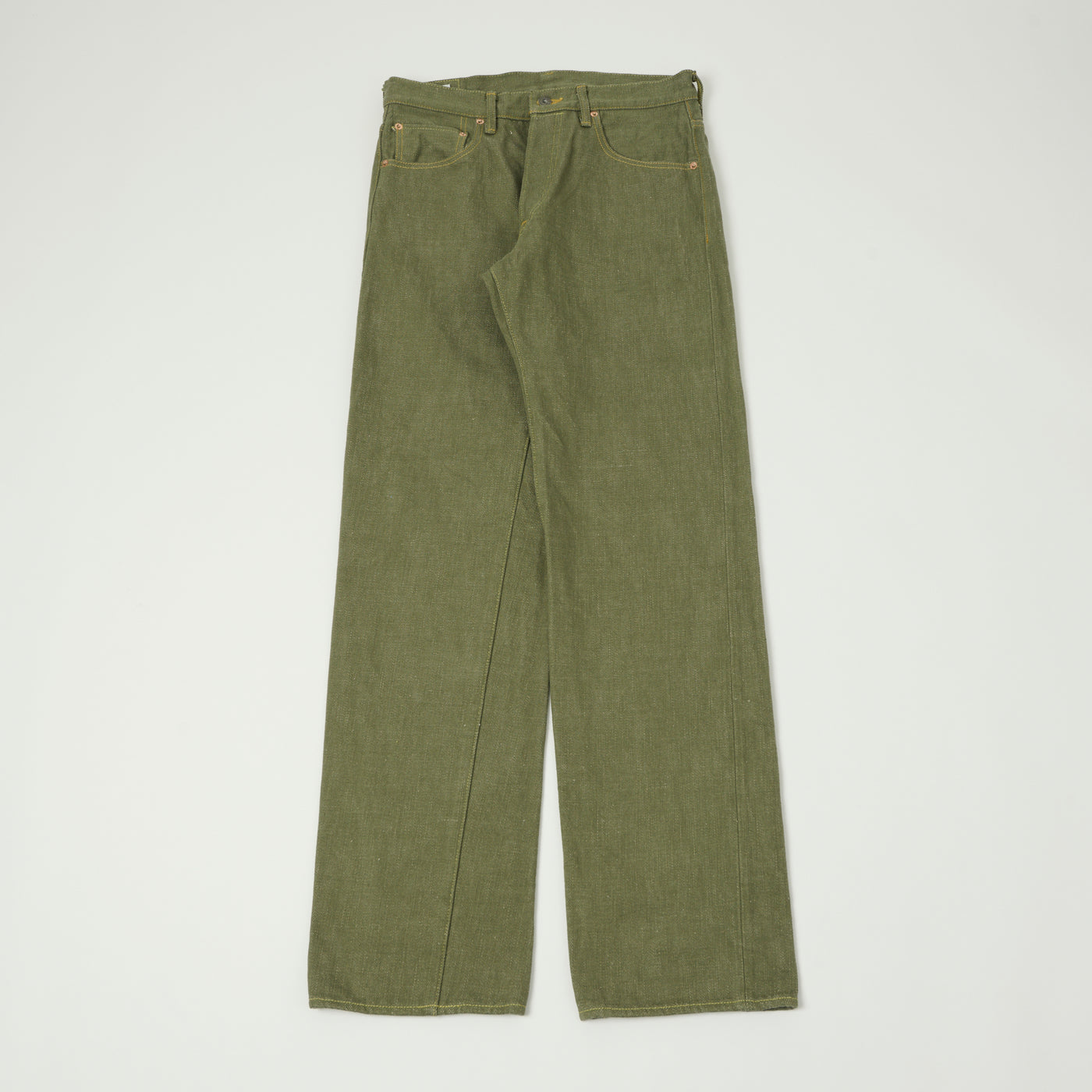 ONI Denim 266-OLD18 18oz Wide Straight Jean - Olive