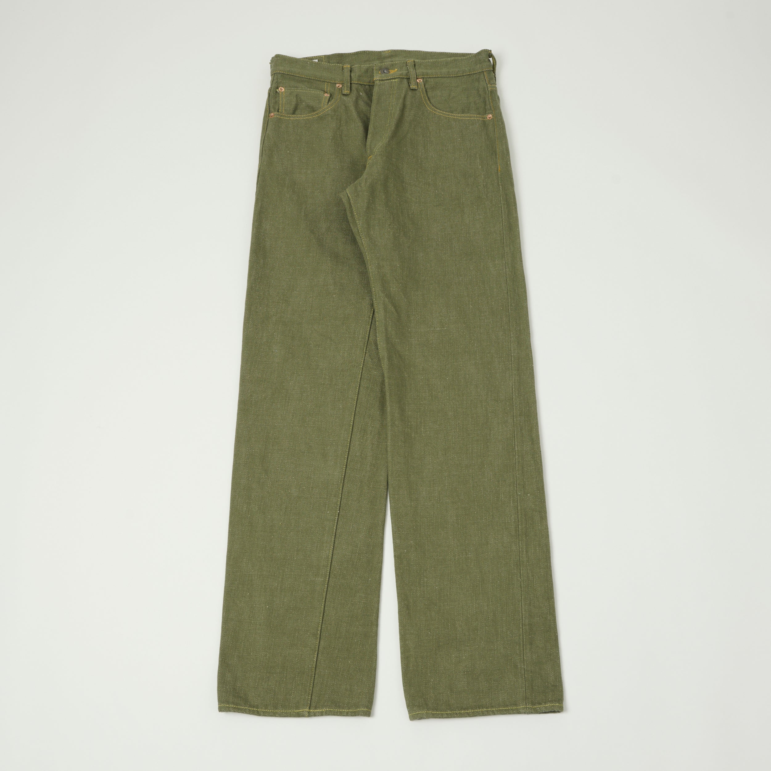ONI Denim 266-OLD18 18oz Wide Straight Jean - Olive