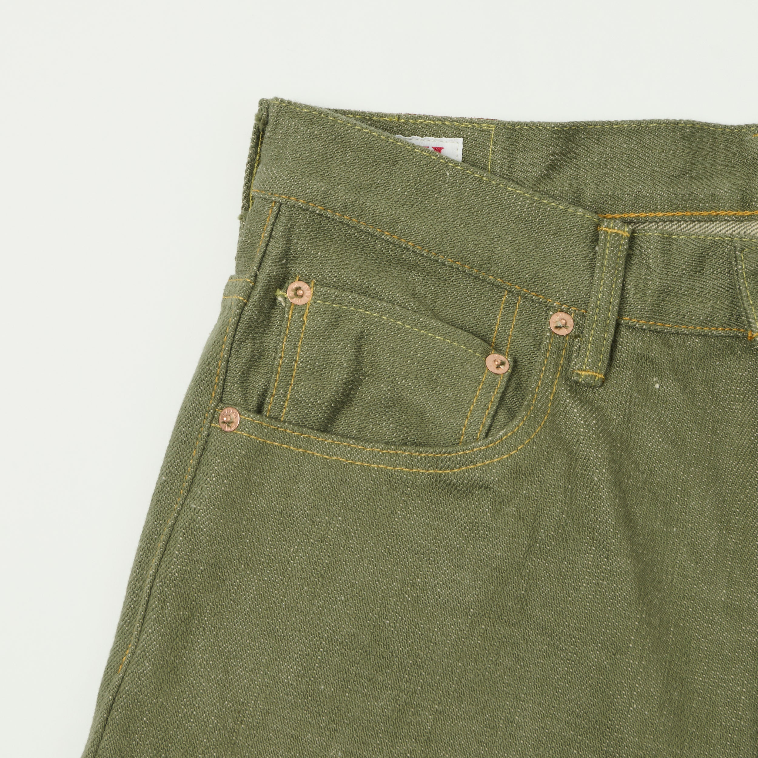 ONI Denim 266-OLD18 18oz Wide Straight Jean - Olive