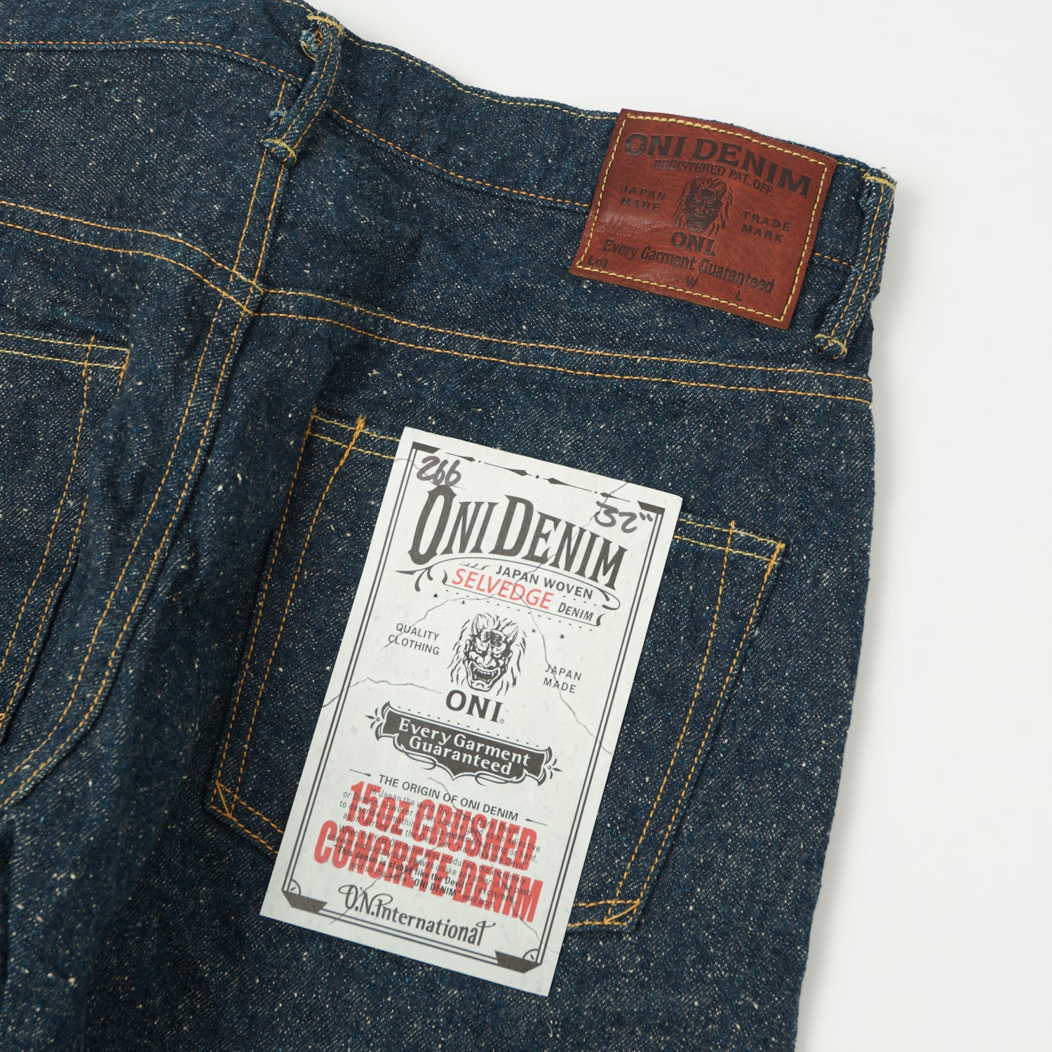ONI Denim 266-CCD 'Crushed Concrete Denim' 15oz Loose Straight Jean - One Wash
