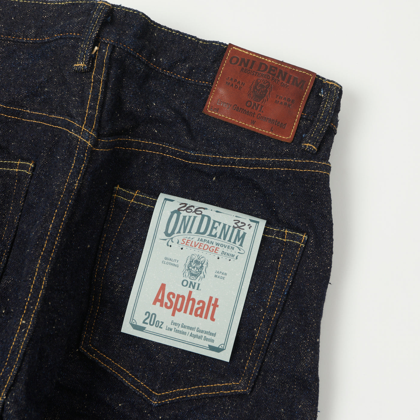 ONI Denim 266 'Asphalt' 20oz Wide Straight Jean - One Wash