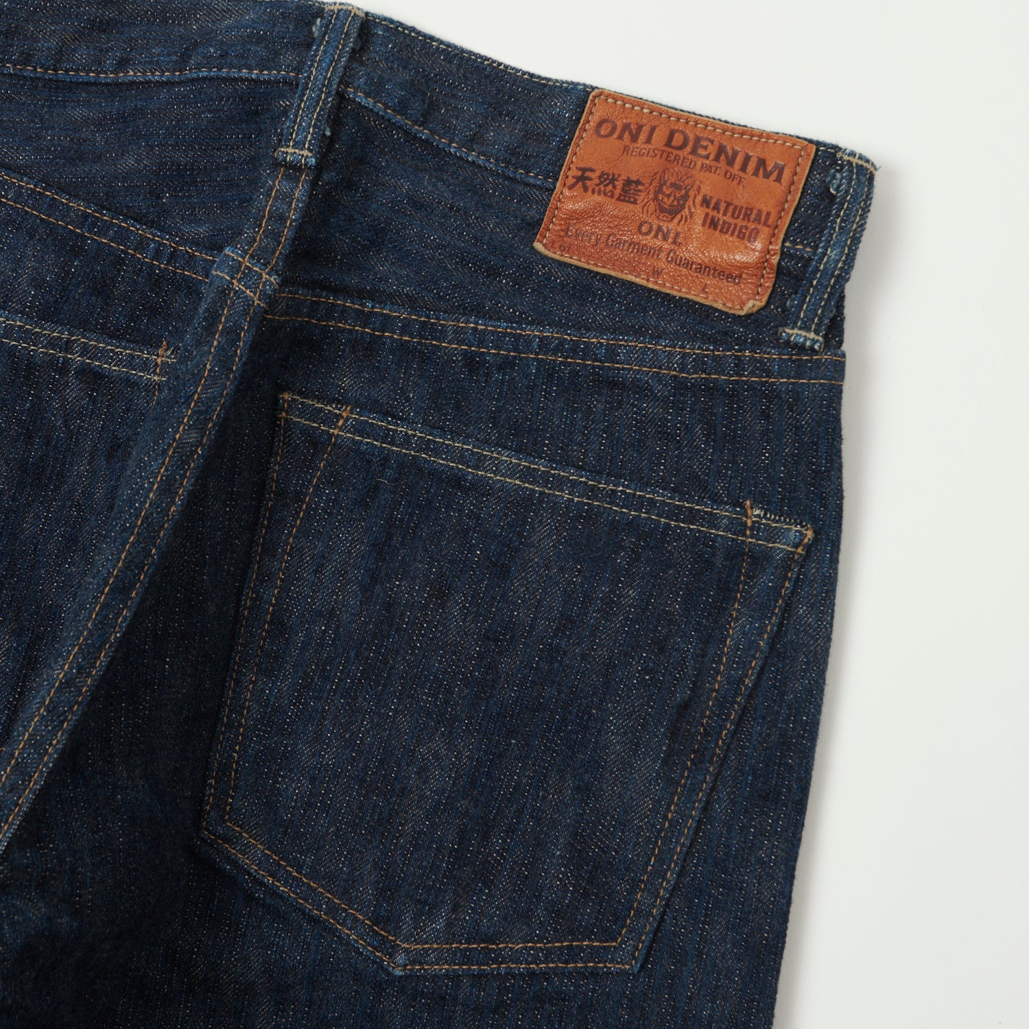 ONI Denim 266 Kase 16oz Natural Indigo 'Kabuki' Selvedge Loose Straight Jean - One Wash