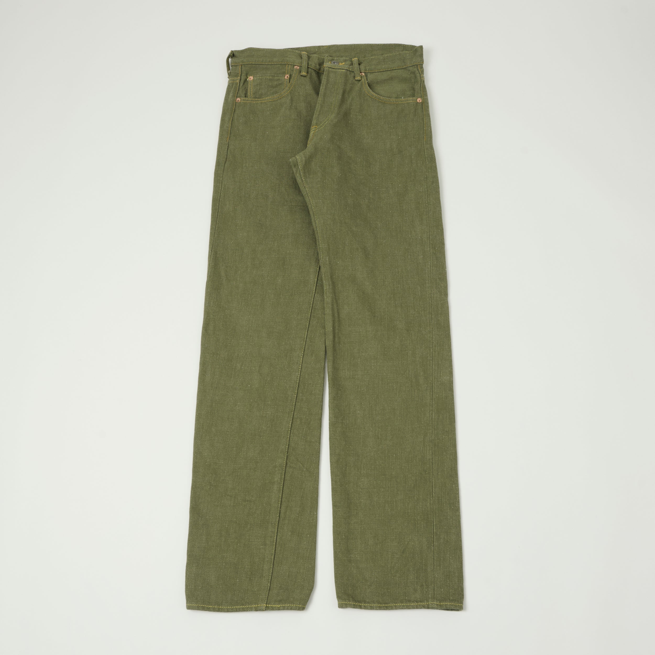 ONI Denim 270-OLD18 18oz Regular Straight Jean - Olive