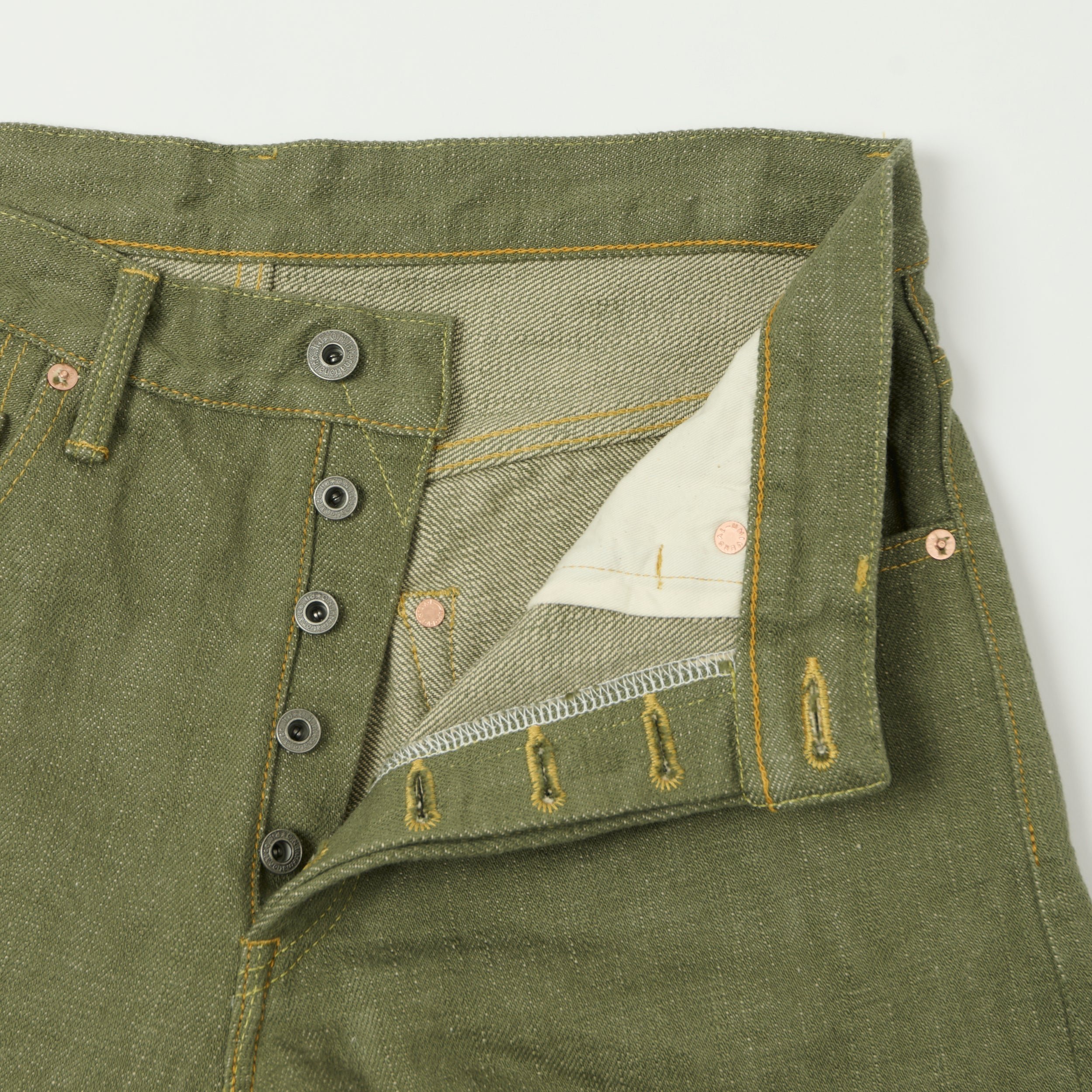 ONI Denim 270-OLD18 18oz Regular Straight Jean - Olive