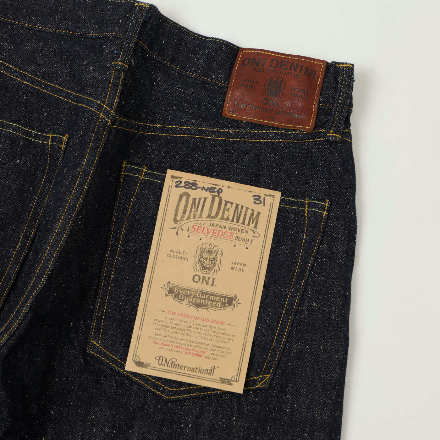 ONI Denim 288-NEP 13.7oz Regular Straight Jean - One Wash