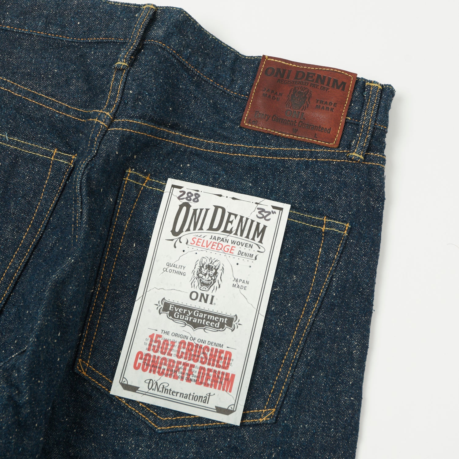 ONI Denim 288-CCD 'Crushed Concrete Denim' 15oz Loose Straight Jean - One Wash