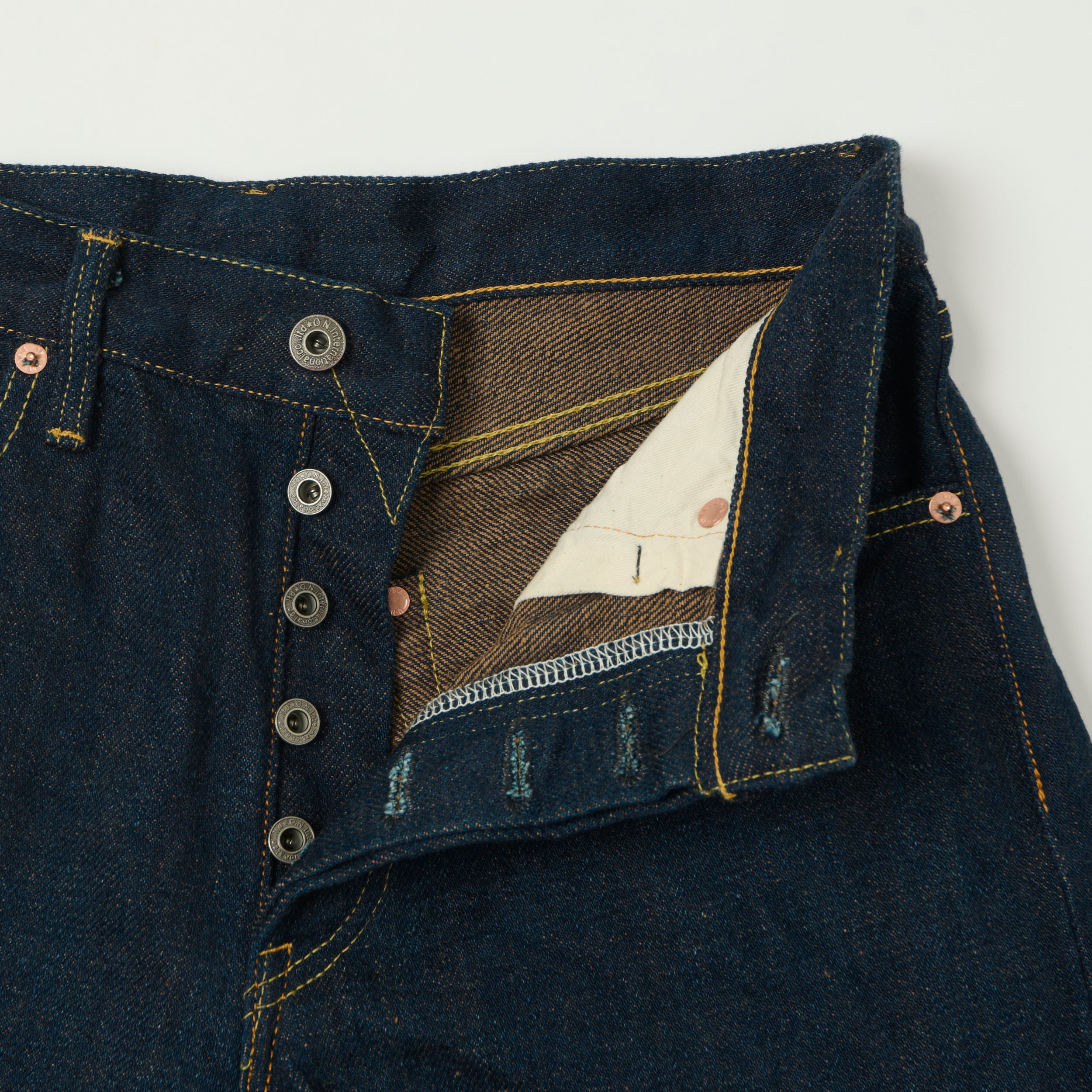 ONI Denim 288ZR-LBR 20oz Brown Weft 'Secret Denim' Loose Straight Jean - One Wash