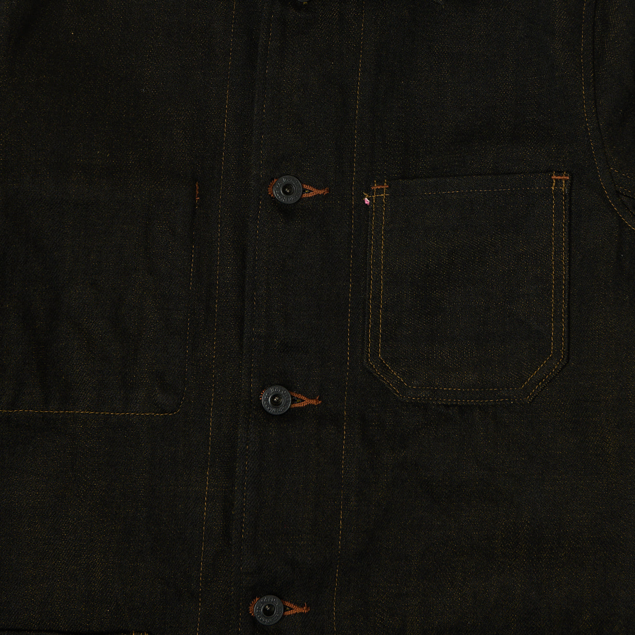ONI Denim 03100-BKOL 12.5oz Black x Olive Work Jacket - One Wash