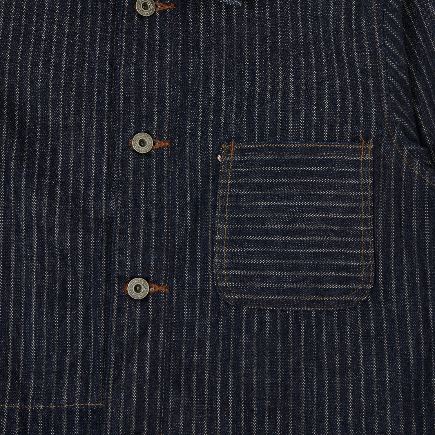 ONI Denim 03501-HJS 12oz Drop Needle Coverall Jacket - One Wash