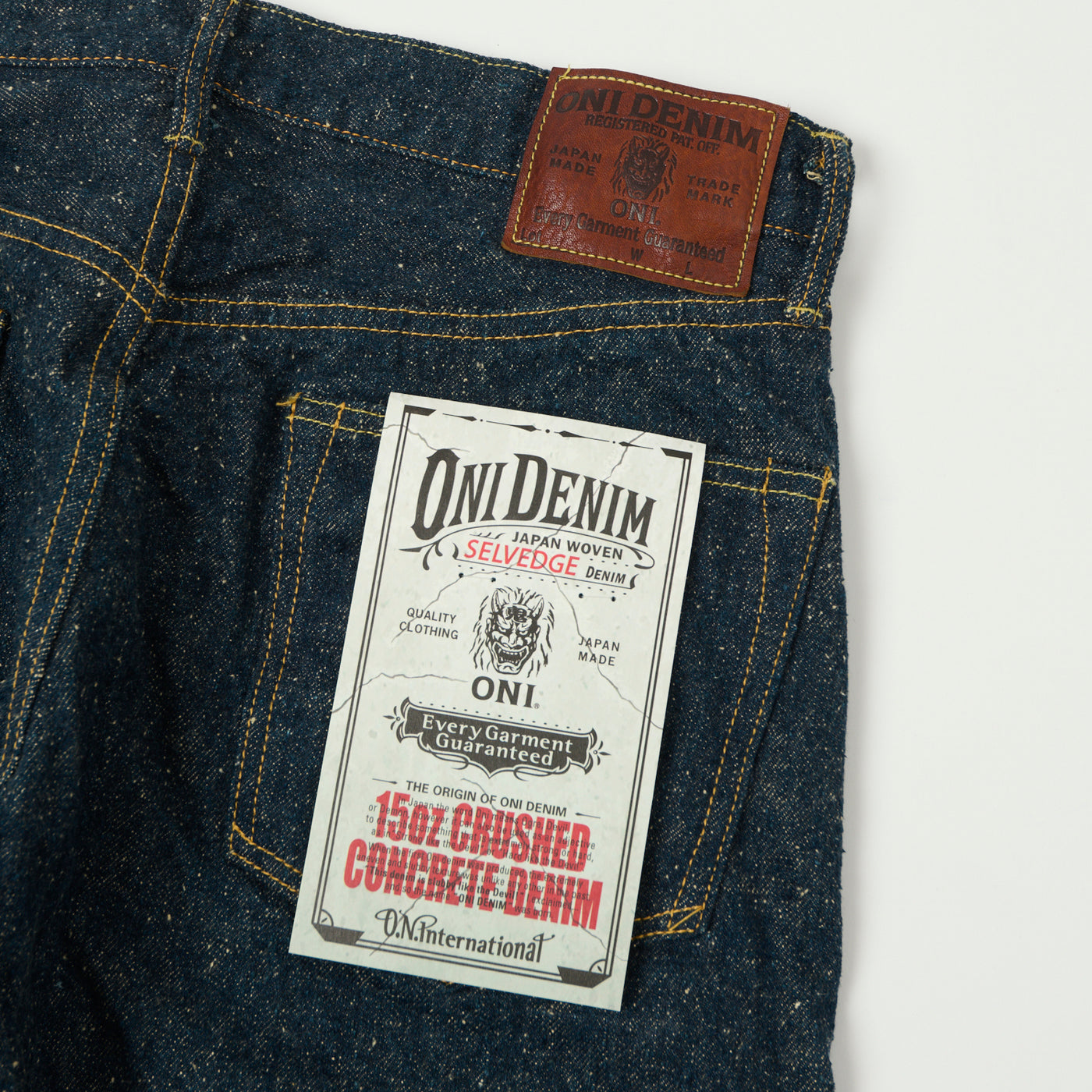 ONI Denim 622-CCD Kabuki 'Crushed Concrete Denim' 15oz Regular Tapered Jean - One Wash