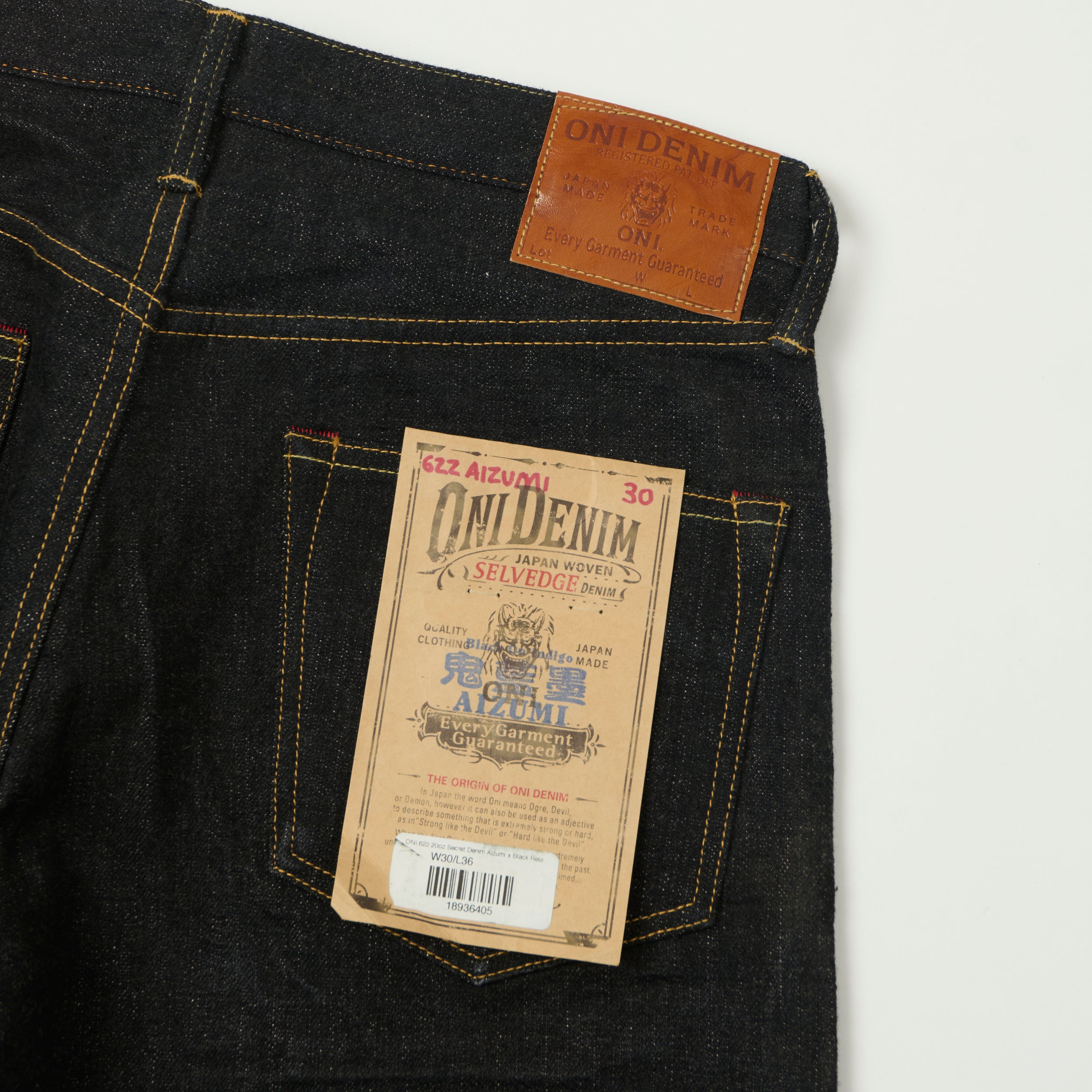 ONI Denim 622 Aizumi 16oz Regular Tapered Jean - Raw