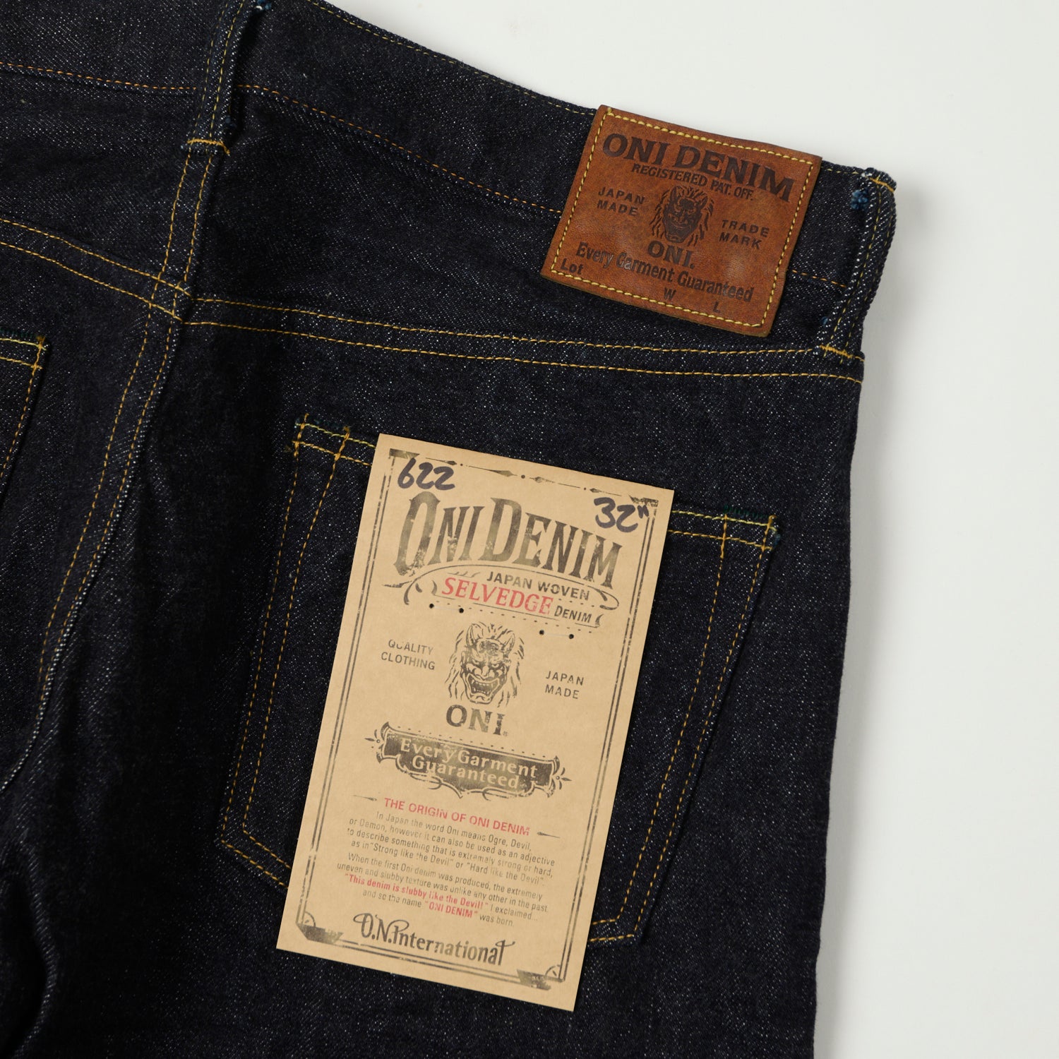 ONI Denim 622 15oz Regular Tapered Jean - One Wash