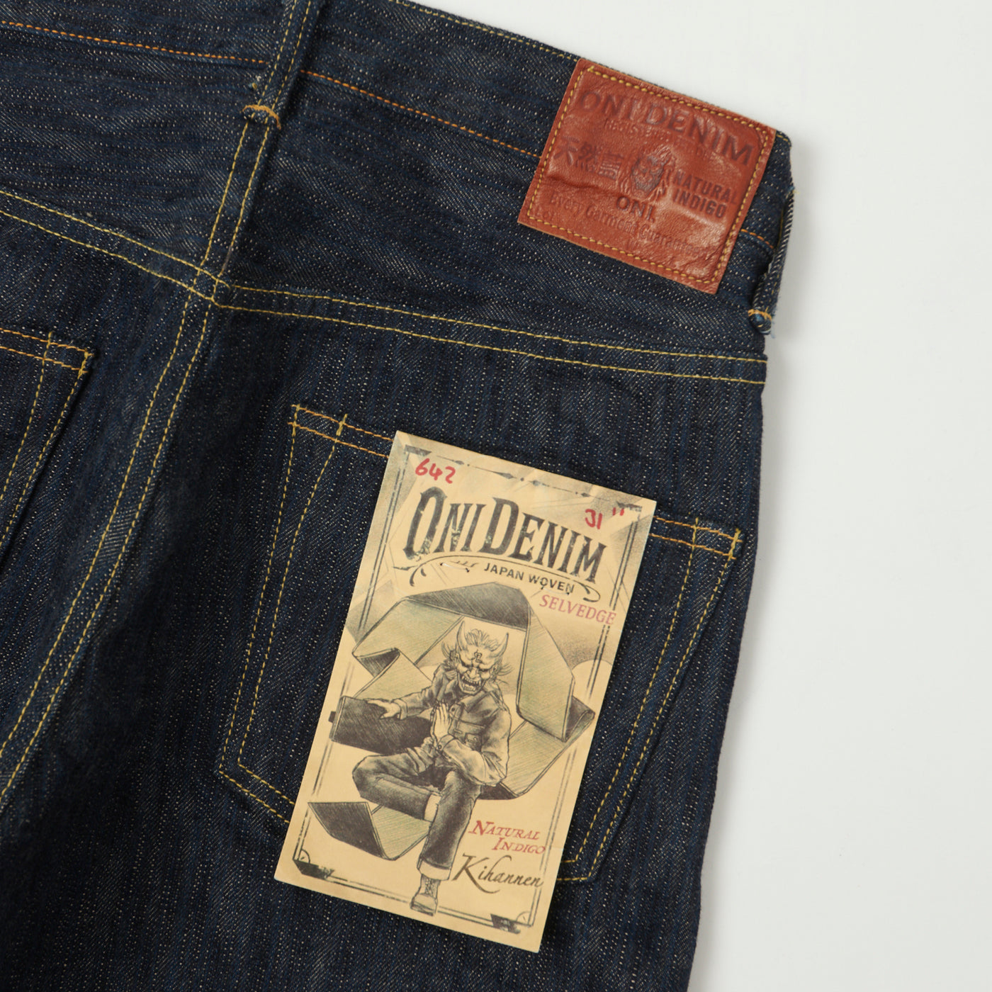 ONI Denim 642NIKHN 'Kihannen' Natural Indigo 18oz Regular Tapered Jean - One Wash