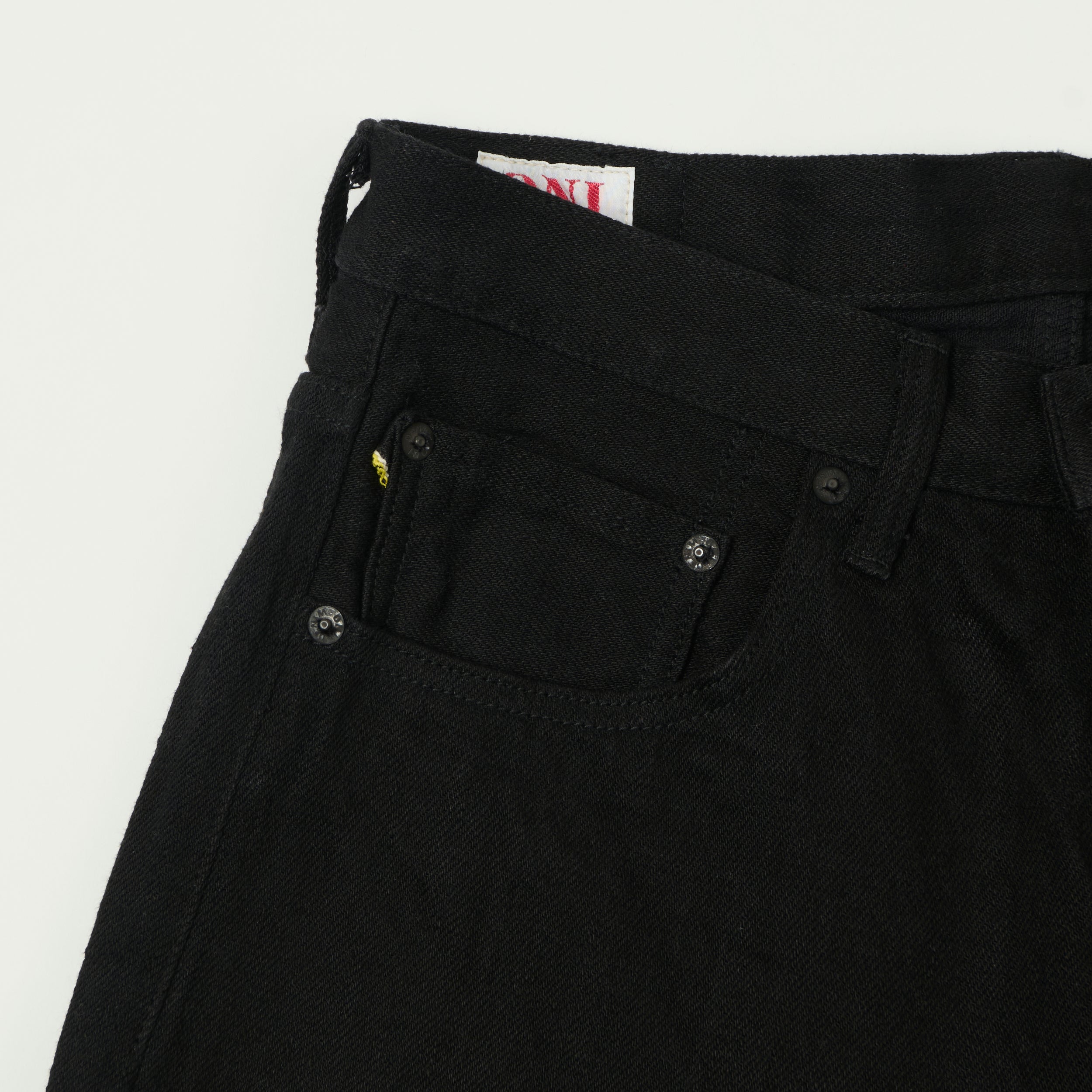 ONI Denim 689 Kiraku II 12oz Natural Indigo Slim Tapered Jean - Black One Wash