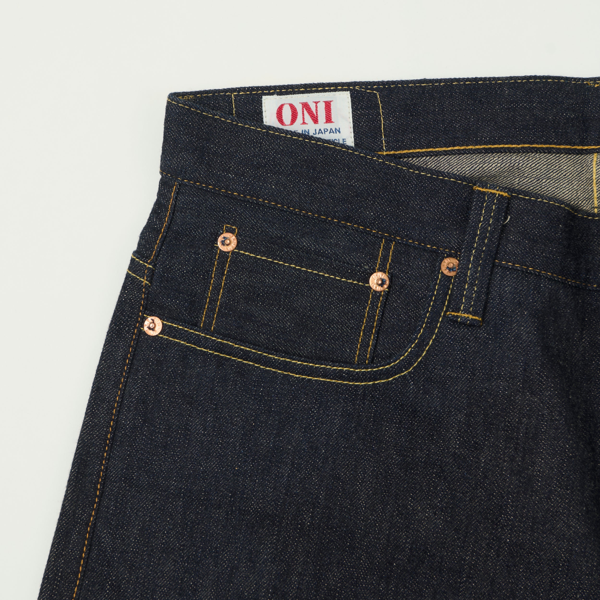 ONI Denim 707LWZR 12.5oz Natural Indigo Low Tension Slim Straight Jean - Raw
