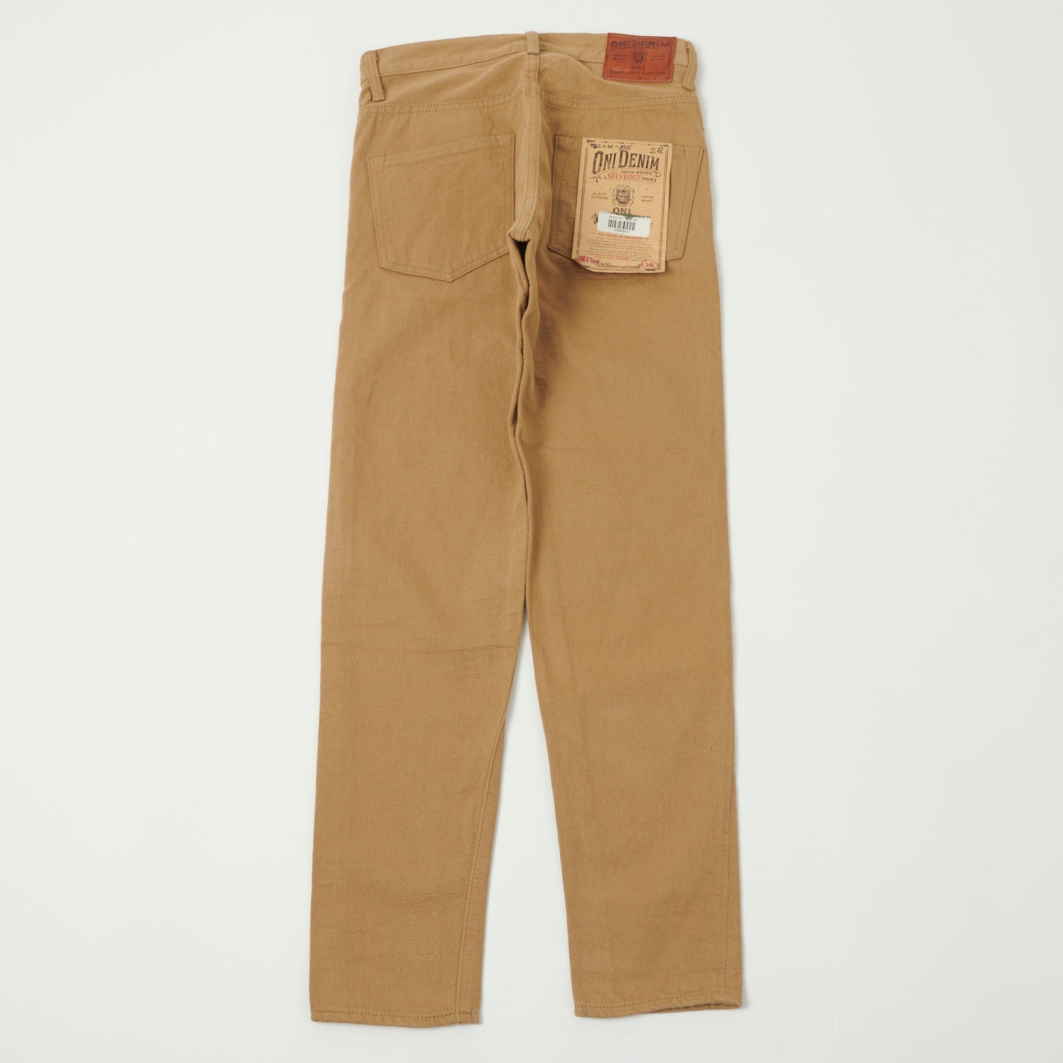 ONI Denim 882LW-BE 12oz Super Slab Messenger Regular Tapered Jean - Beige One Wash