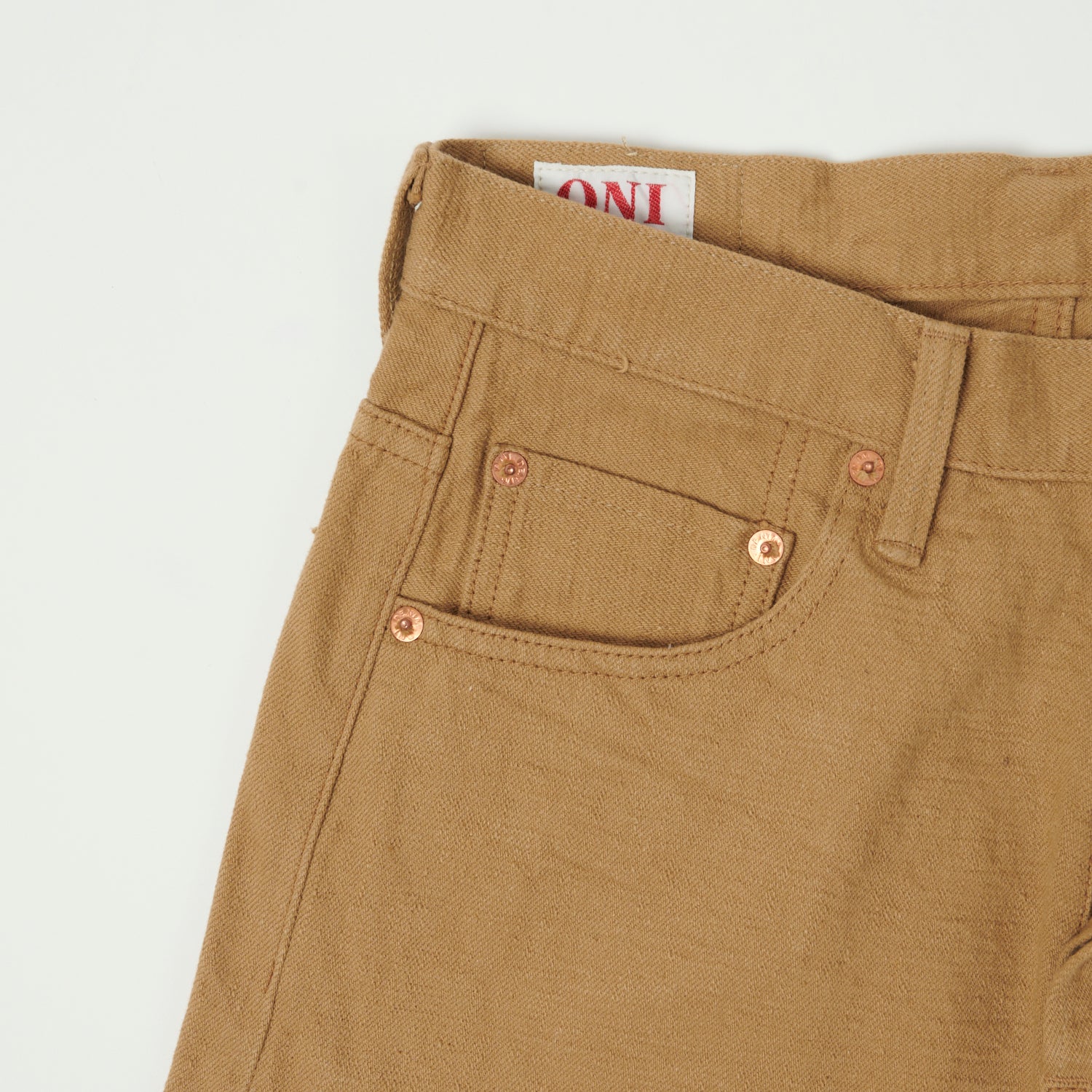 ONI Denim 882LW-BE 12oz Super Slab Messenger Regular Tapered Jean - Beige One Wash