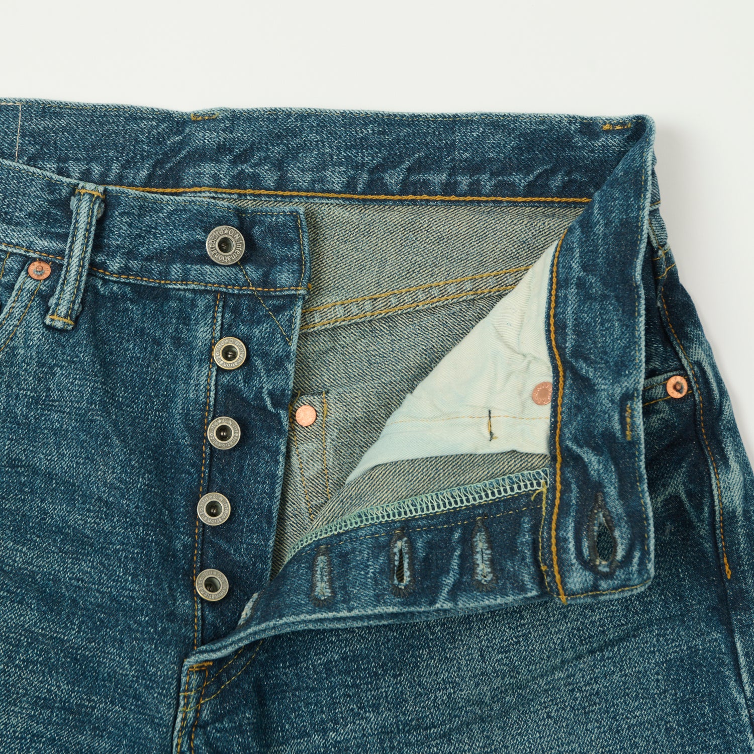 ONI Denim 246 Ishikawadai 15oz Relaxed Tapered Jean - Used Wash