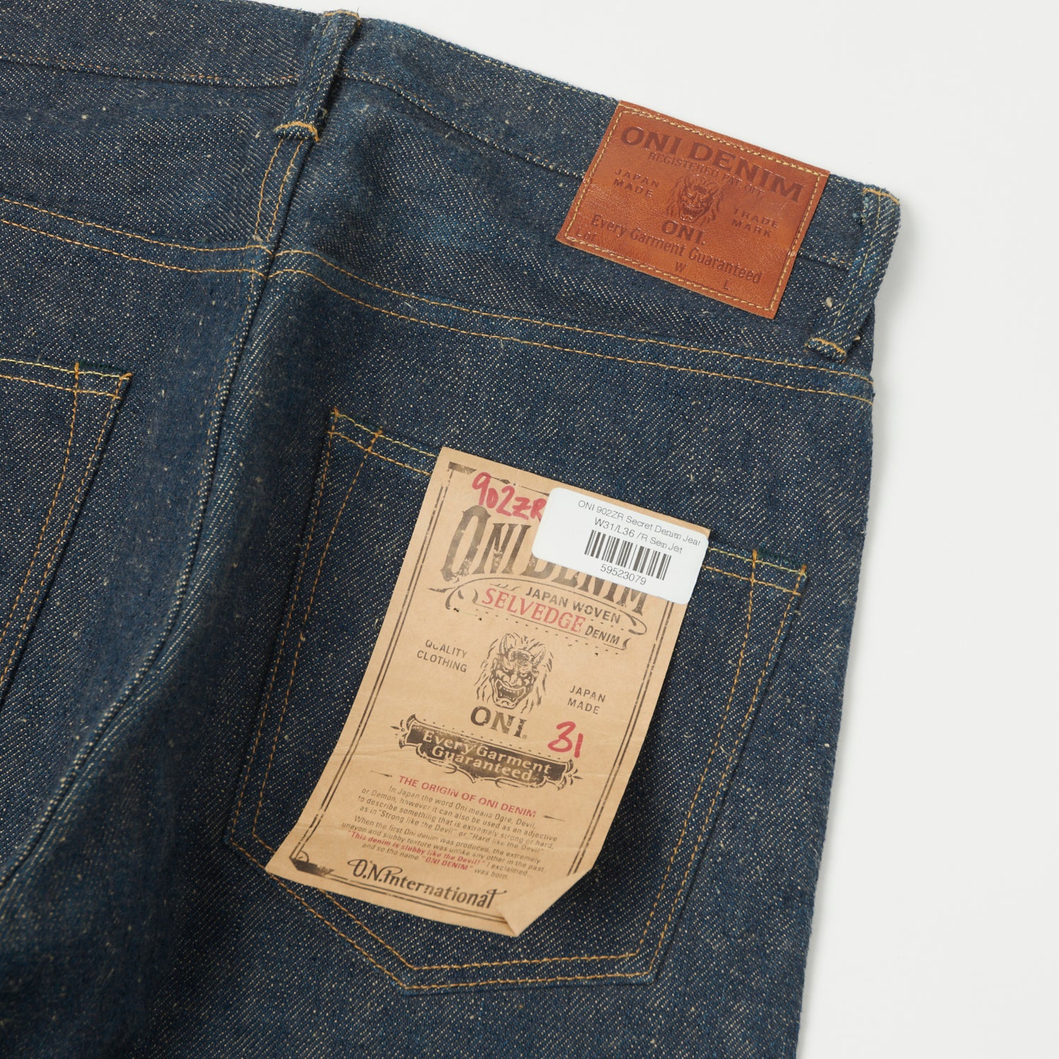 ONI Denim 902ZR 20oz Secret Denim Regular Tapered Jean - Raw