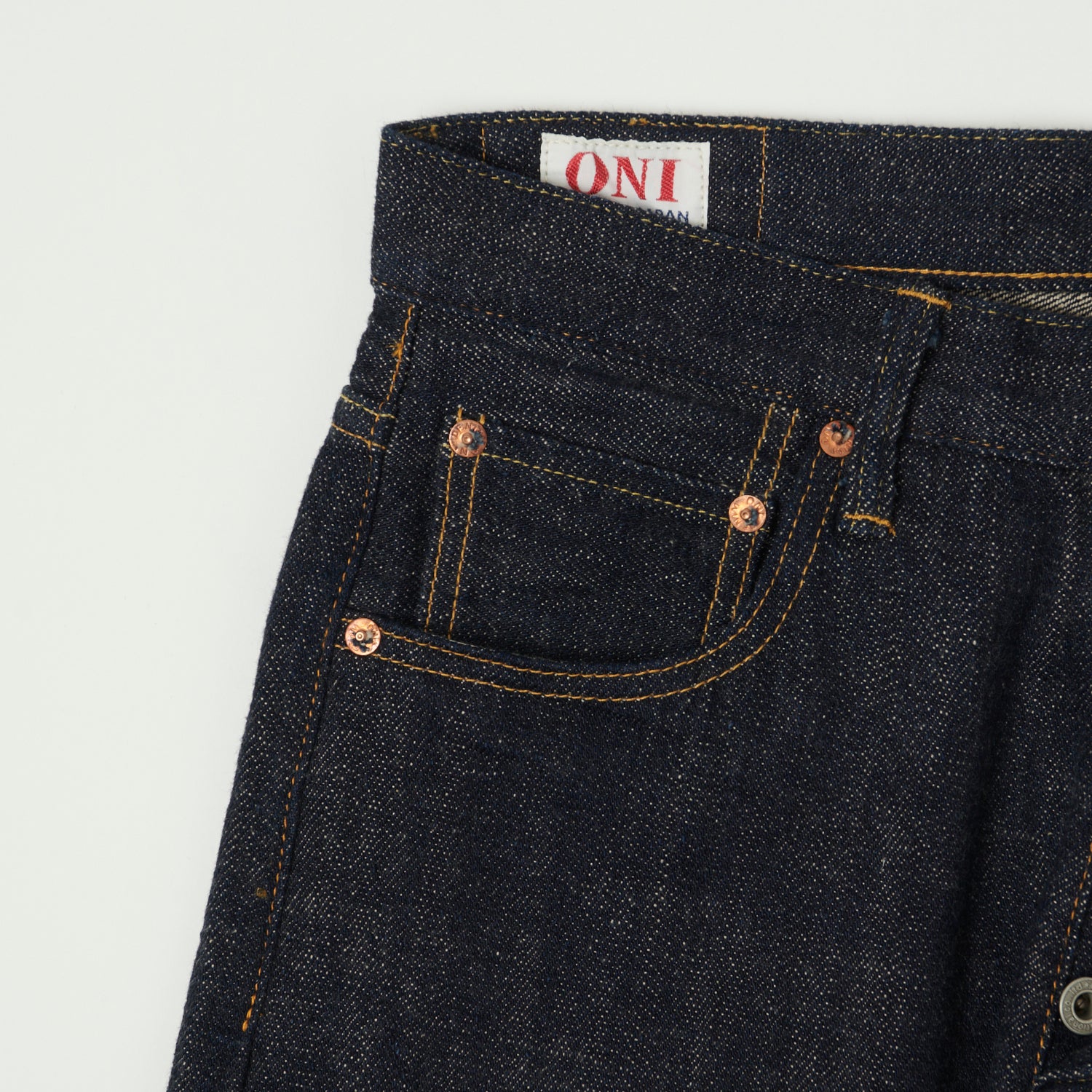 ONI 982 Kiraku 12oz Natural Indigo Regular Tapered Jean - One Wash