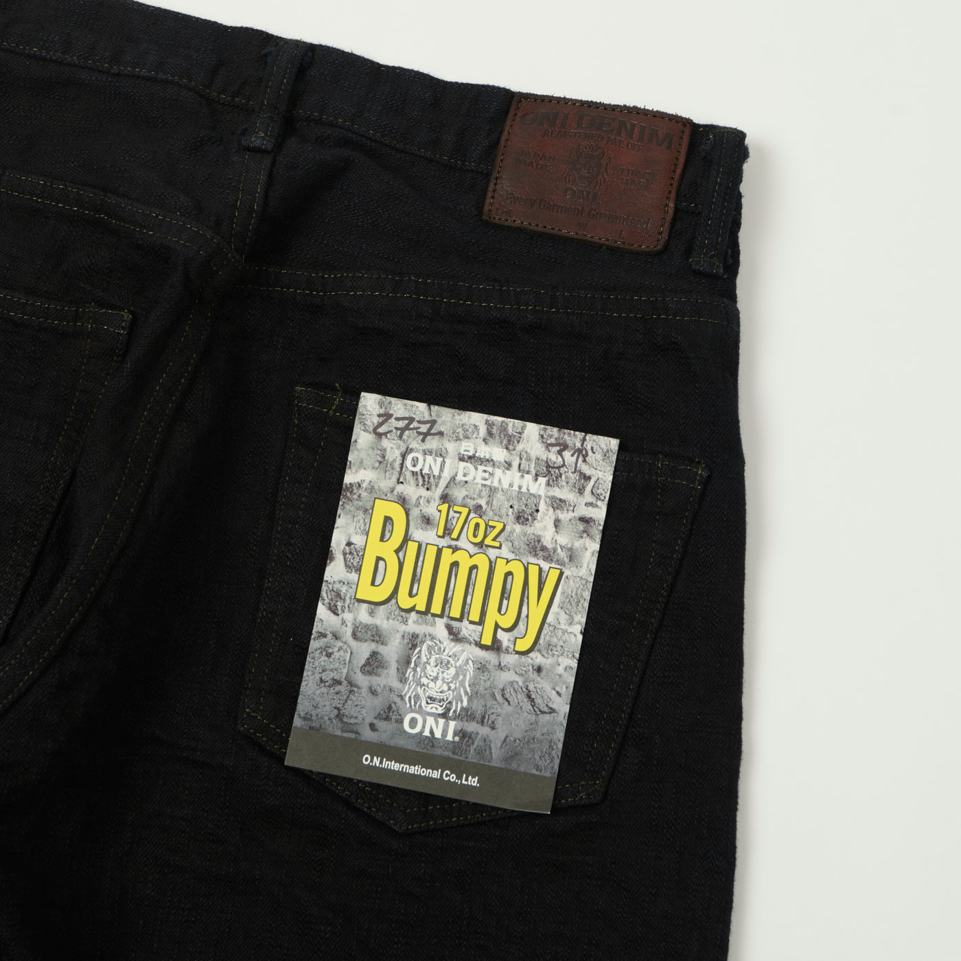 ONI Denim 277 'Bumpy' 17oz Regular Straight Jean - Black One Wash