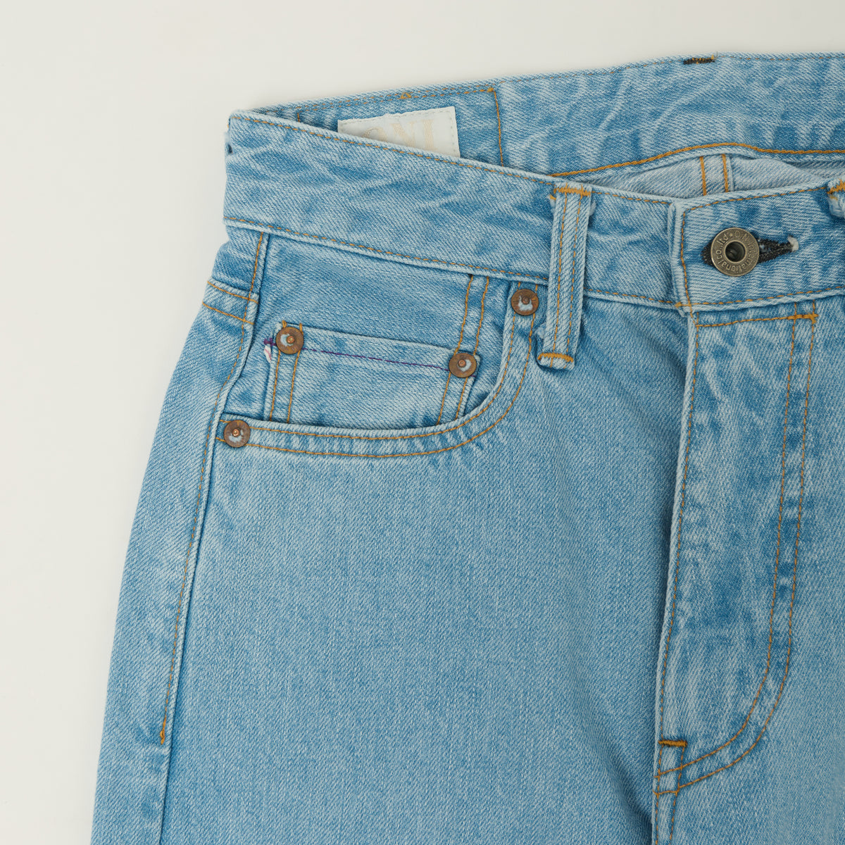 ONI Denim L722-12 Ladies 12oz Extra Wide Straight jean - Bleach Wash