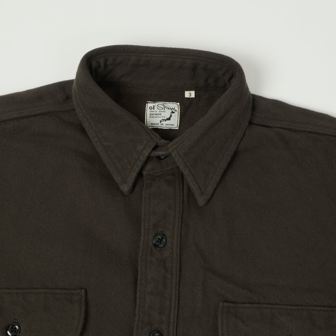 orSlow Flannel Work Shirt - Coffee Brown