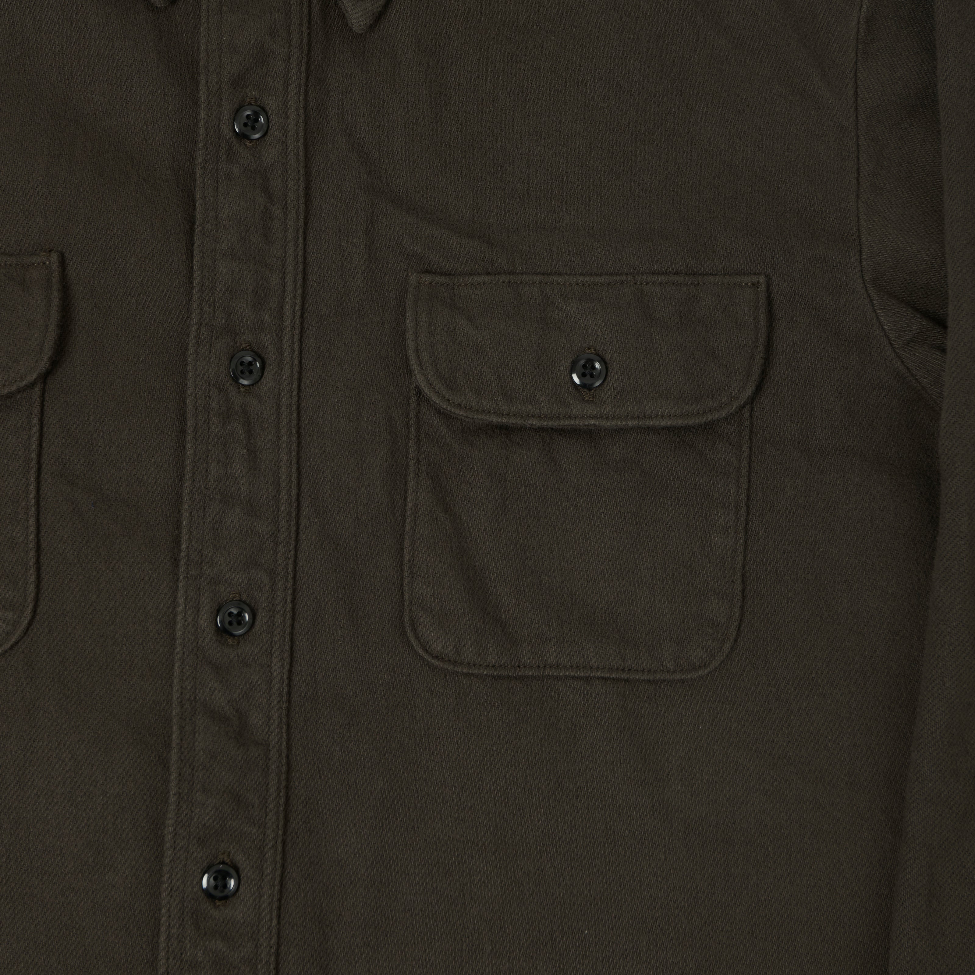 orSlow Flannel Work Shirt - Coffee Brown