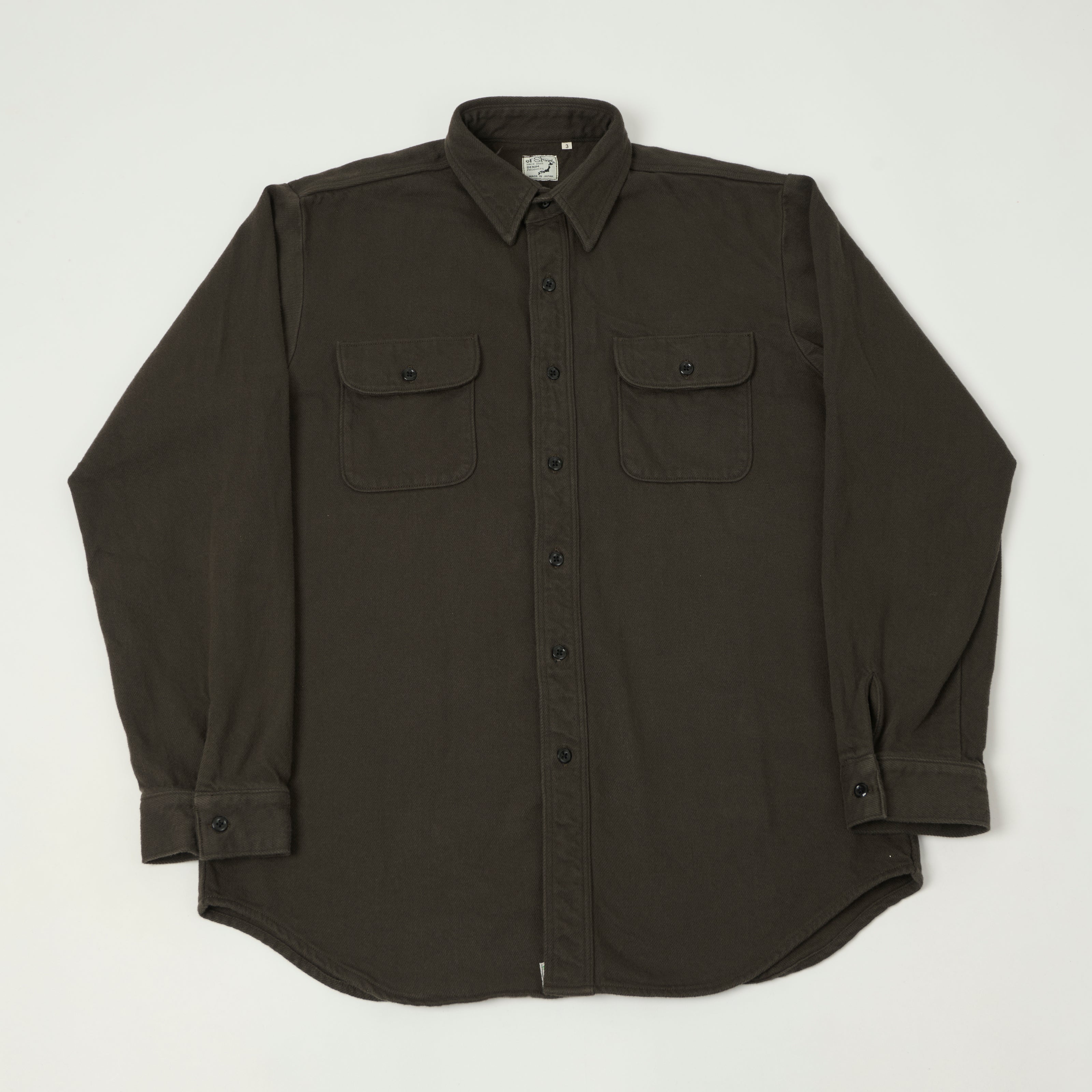orSlow Flannel Work Shirt - Coffee Brown