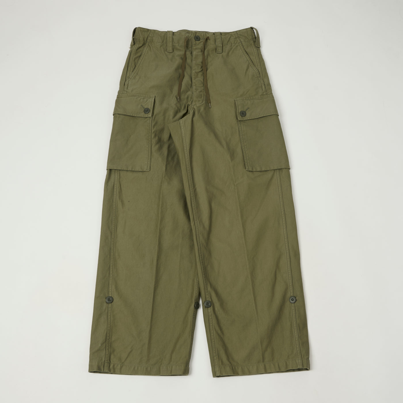 orSlow Sateen Cargo Pants - Army Green