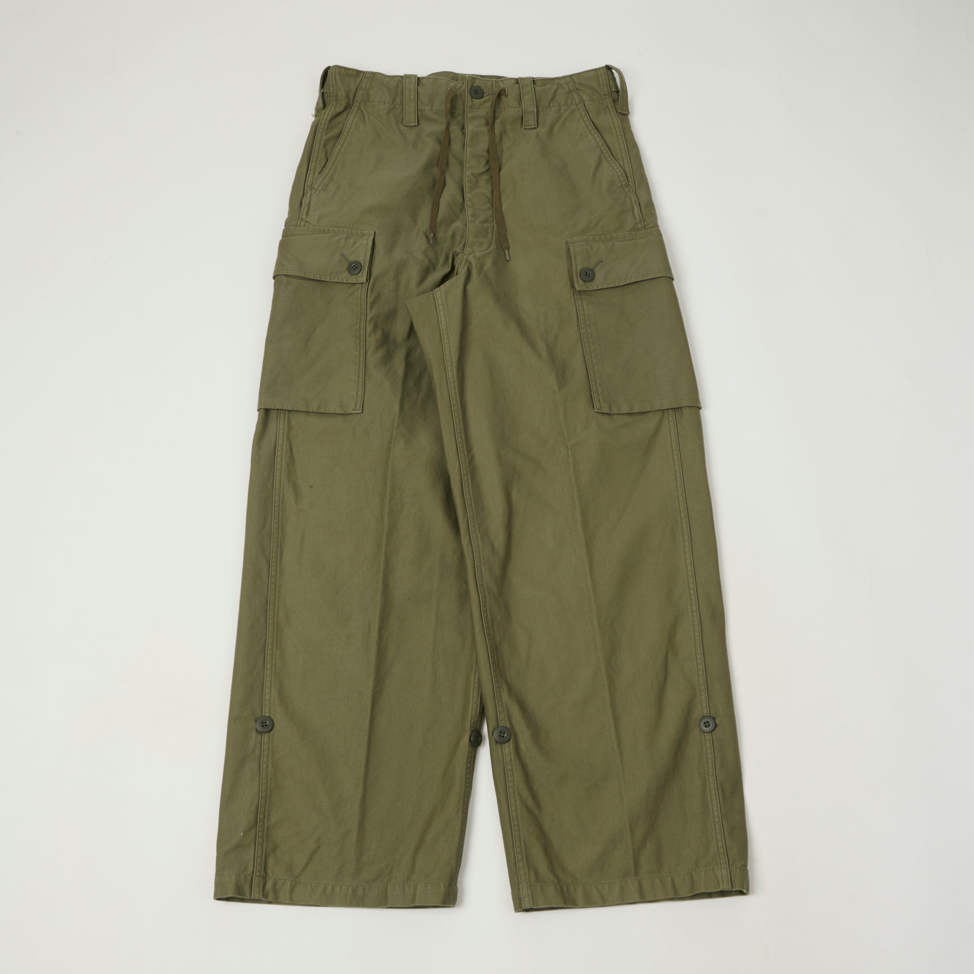 orSlow Sateen Cargo Pants - Army Green