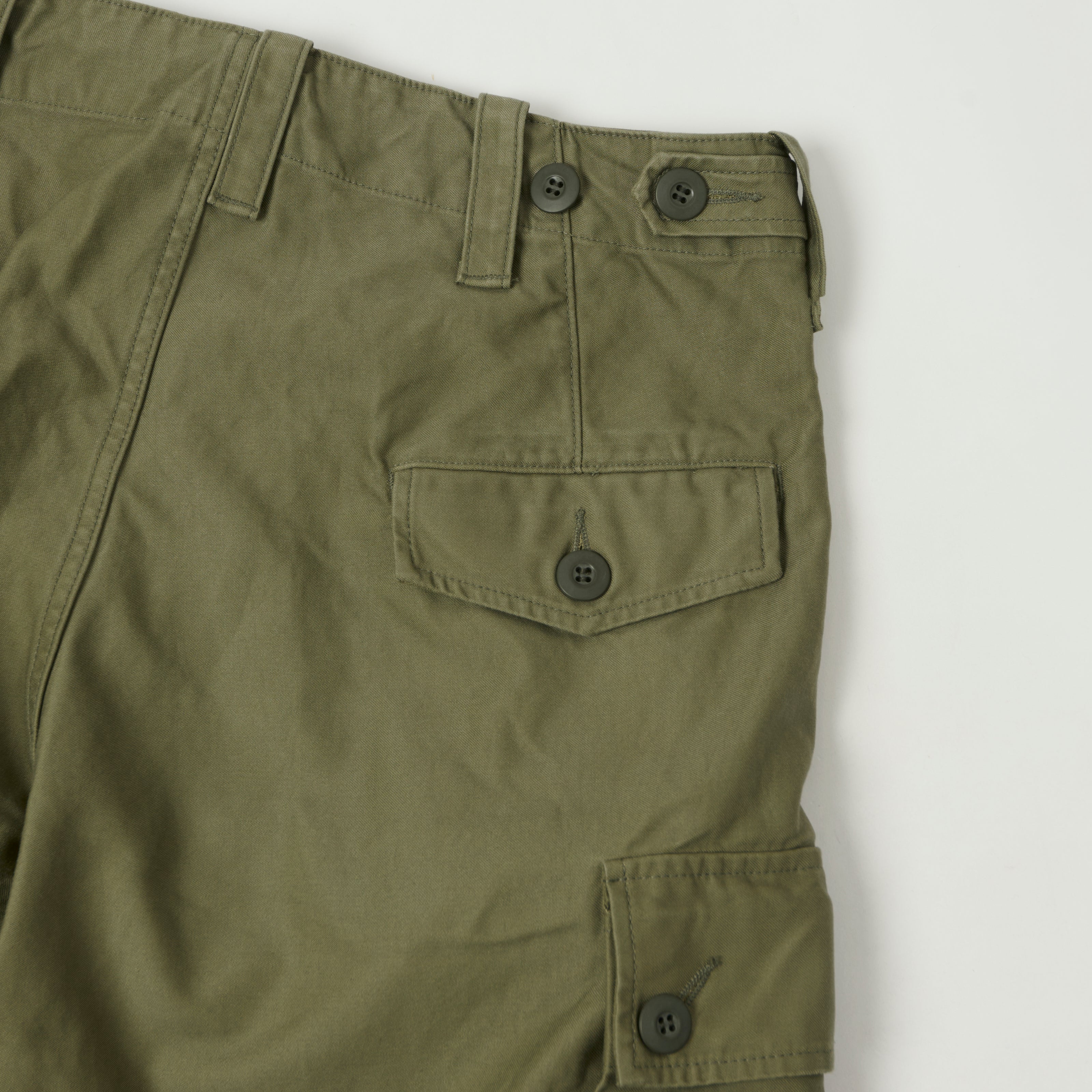 orSlow Sateen Cargo Pants - Army Green