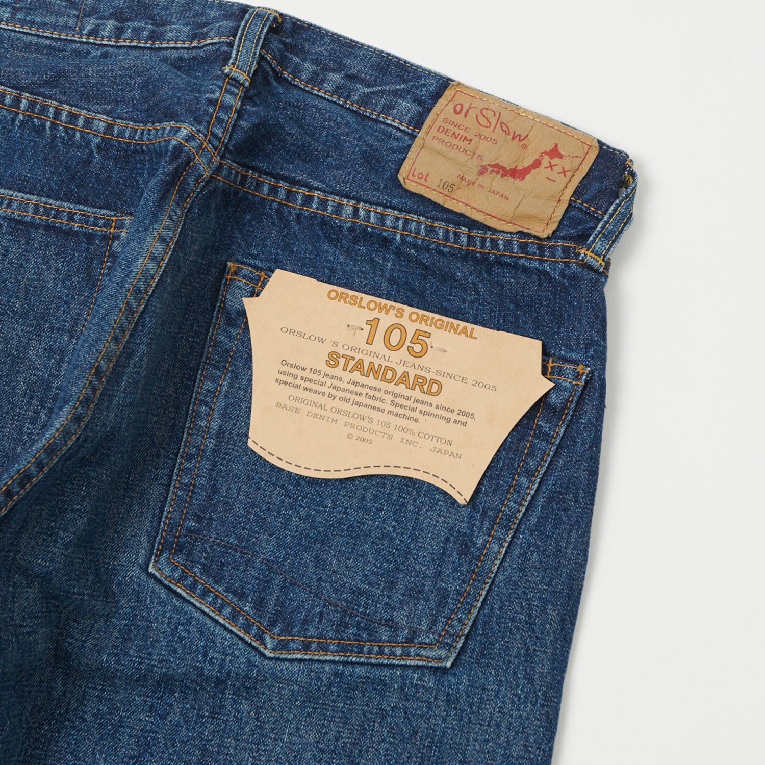 orSlow 105 13.5oz Regular Straight Jean - Two Year Wash