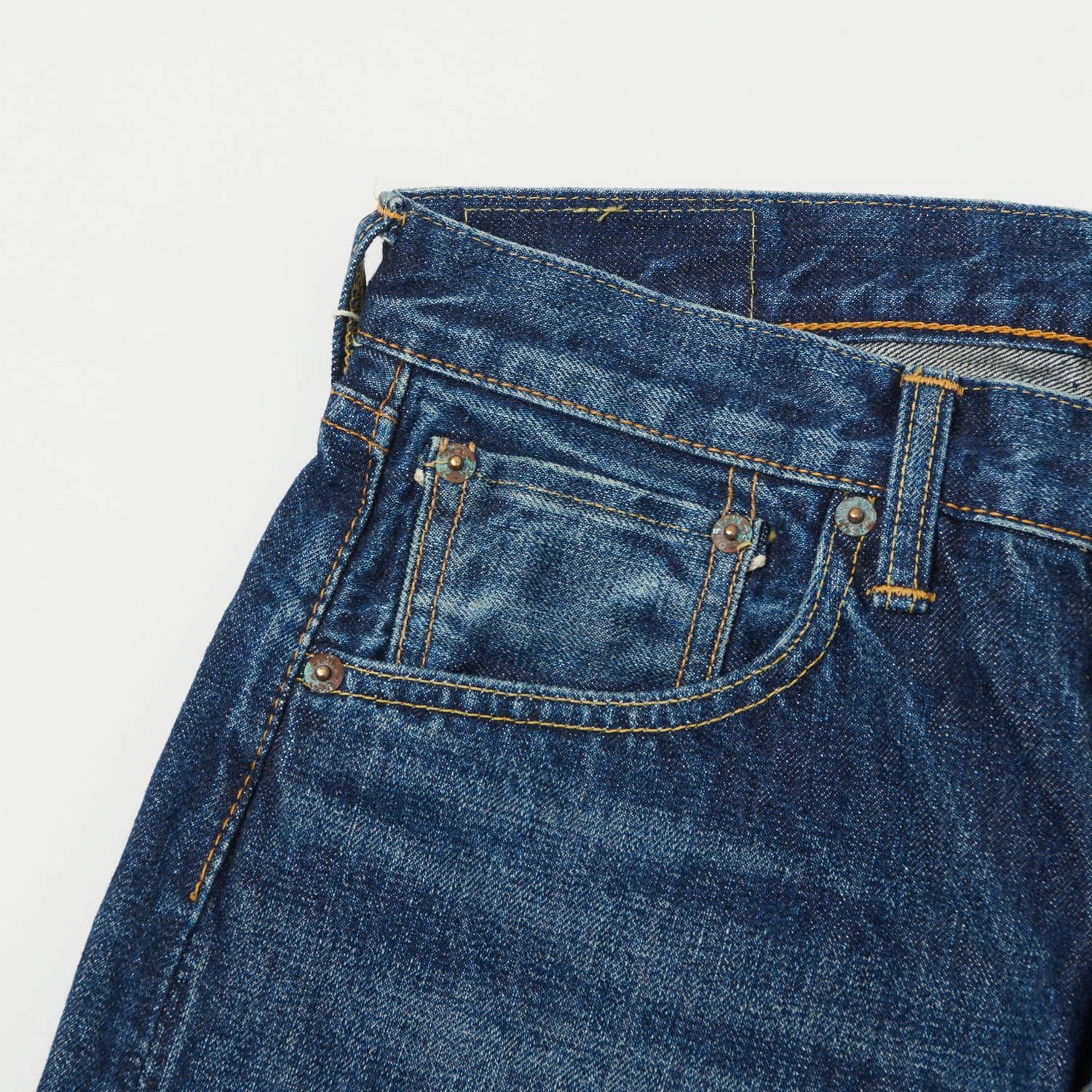 orSlow 105 13.5oz Regular Straight Jean - Two Year Wash