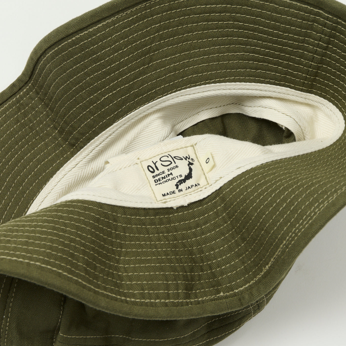 orSlow Herringbone Twill U.S. Navy Hat - Green