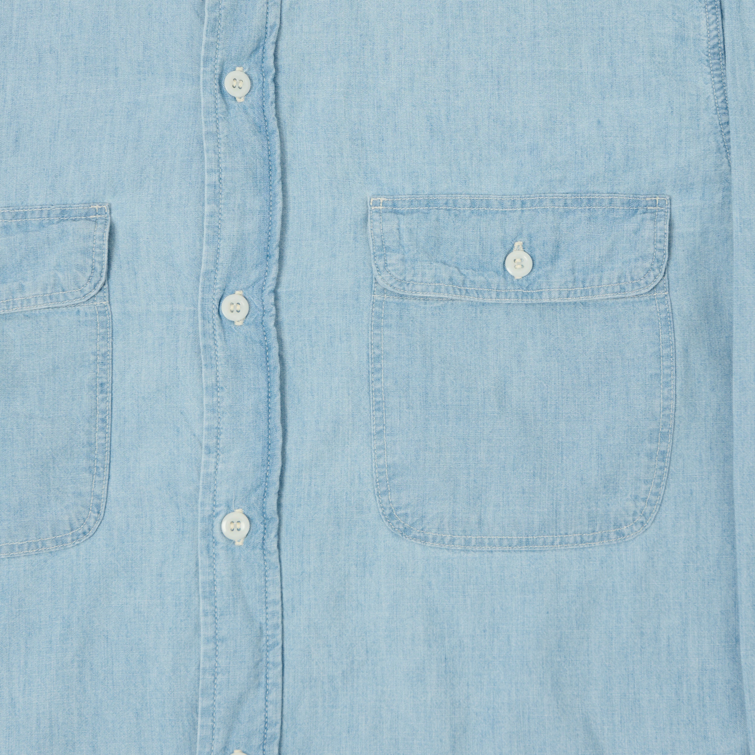 orSlow Vintage Chambray Work Shirt - Bleach Wash