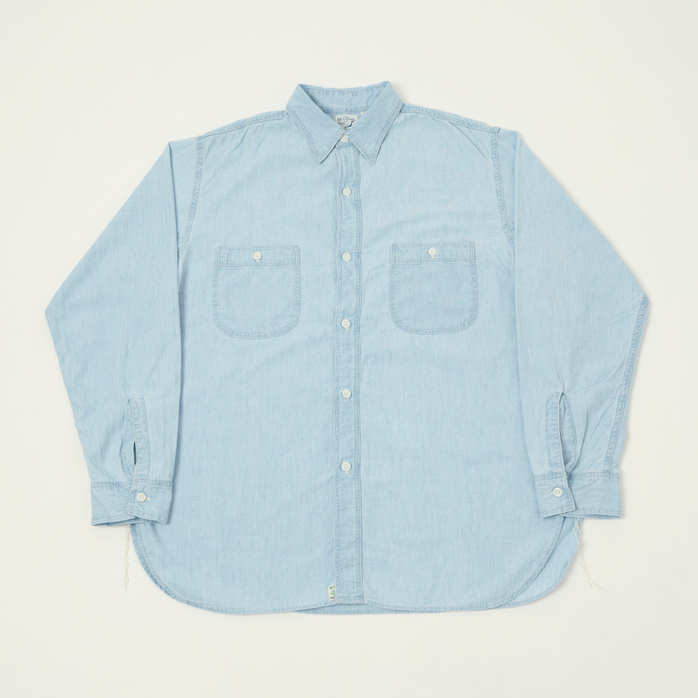 orSlow Vintage Chambray Work Shirt - Sky Blue