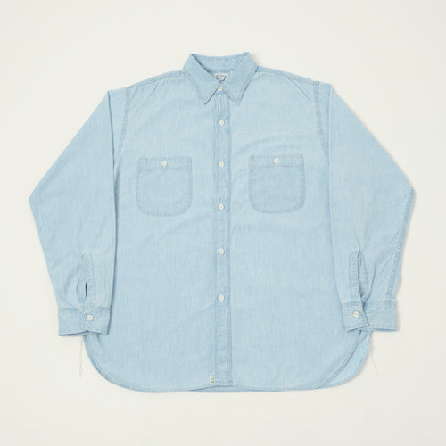 orSlow Vintage Chambray Work Shirt - Sky Blue