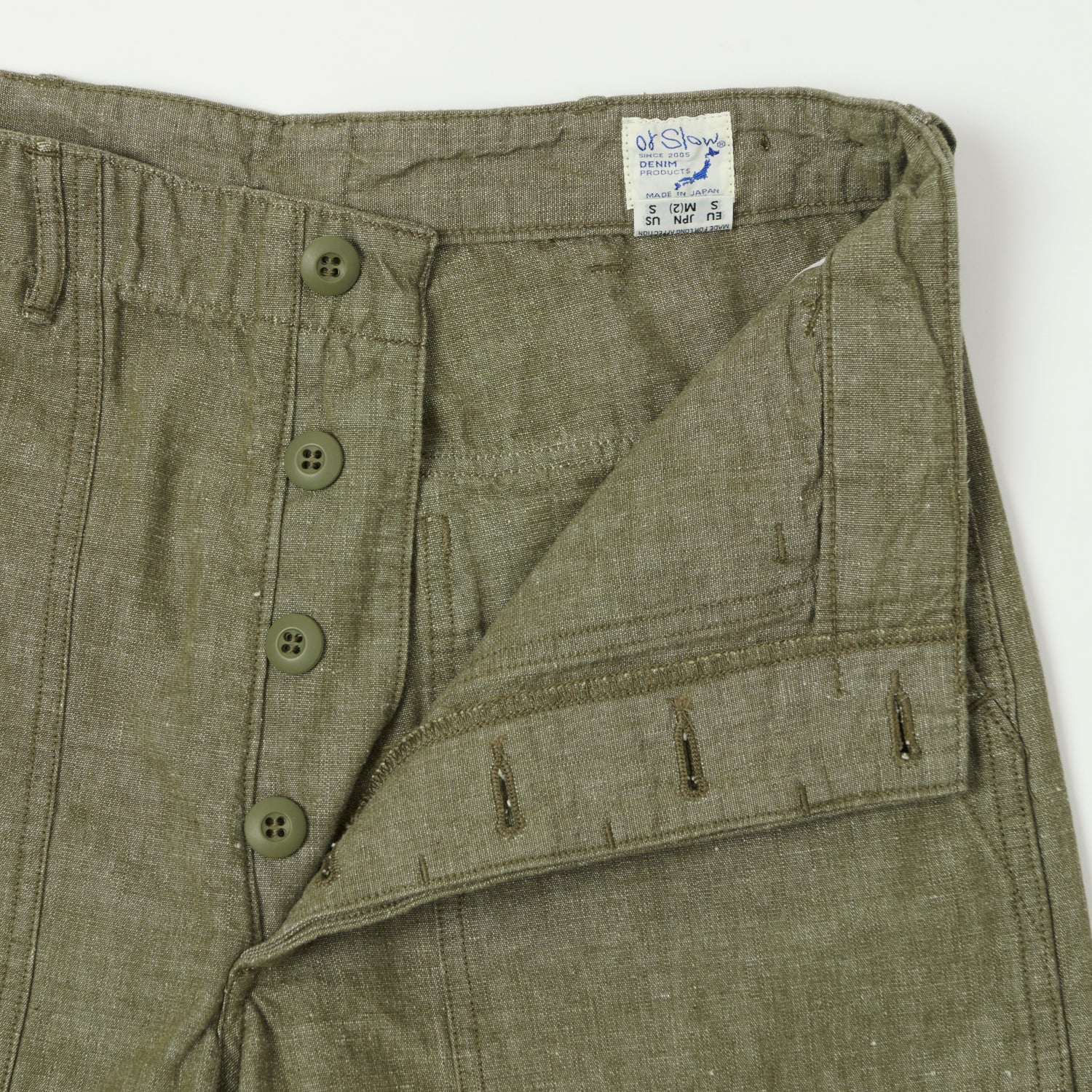 orSlow U.S. Army Chambray Fatigue Pants - Dusty Olive