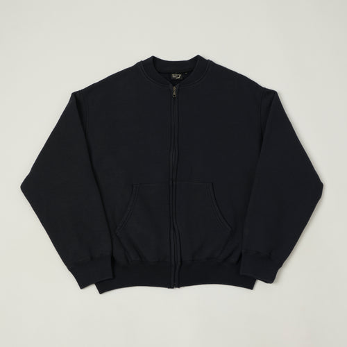 orSlow Zip Through Heavyweight Sweatshirt - Dark Navy