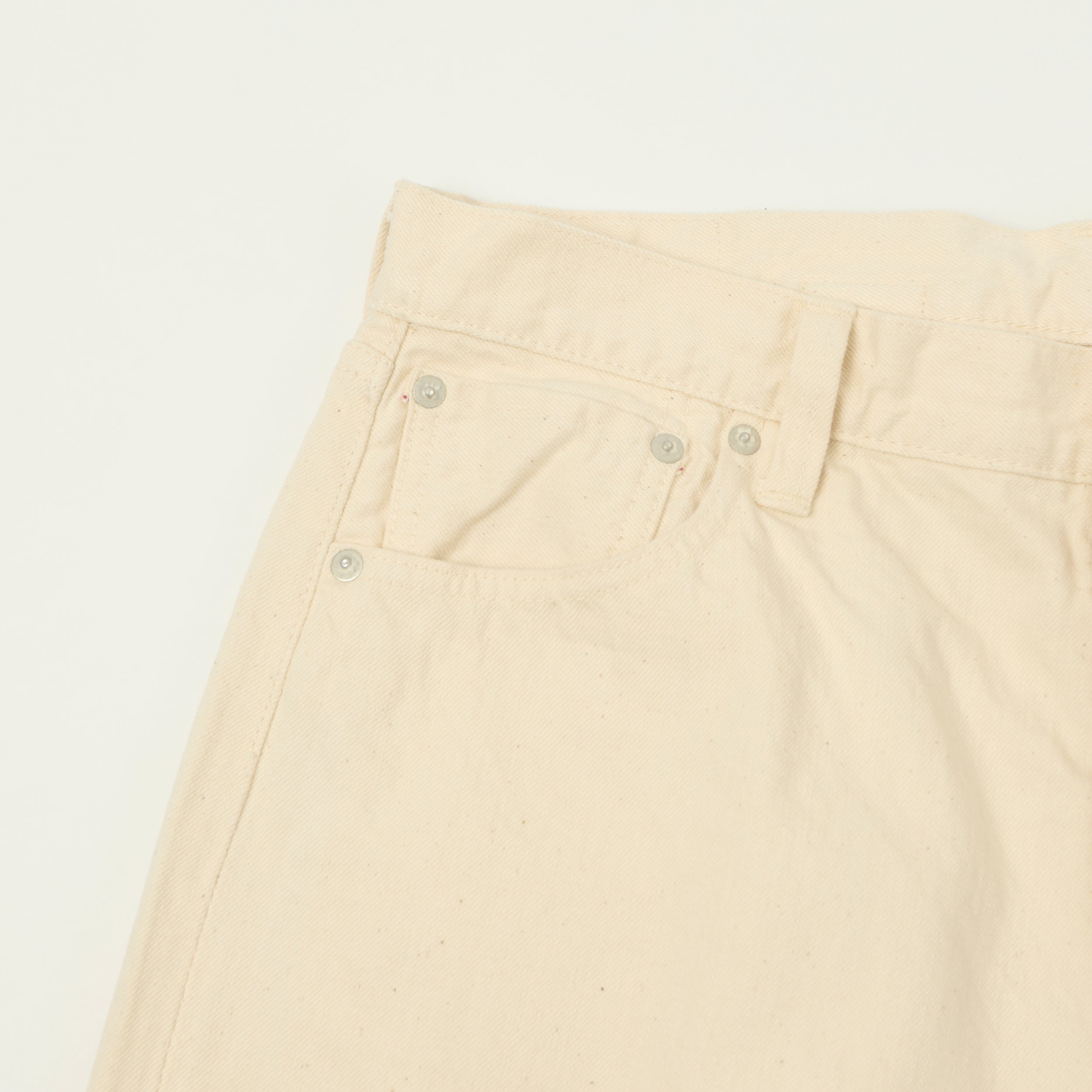 orSlow 'Grandad's' Cinch Back Regular Straight Jean - Ecru