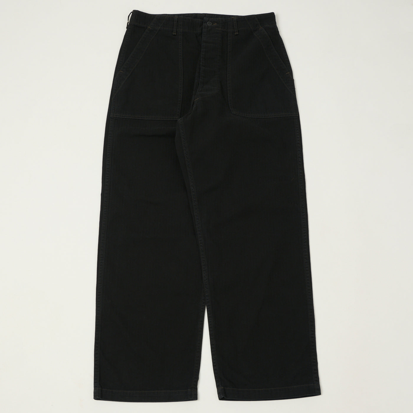 orSlow Herringbone Twill Lightweight Fatigue Pants - Black