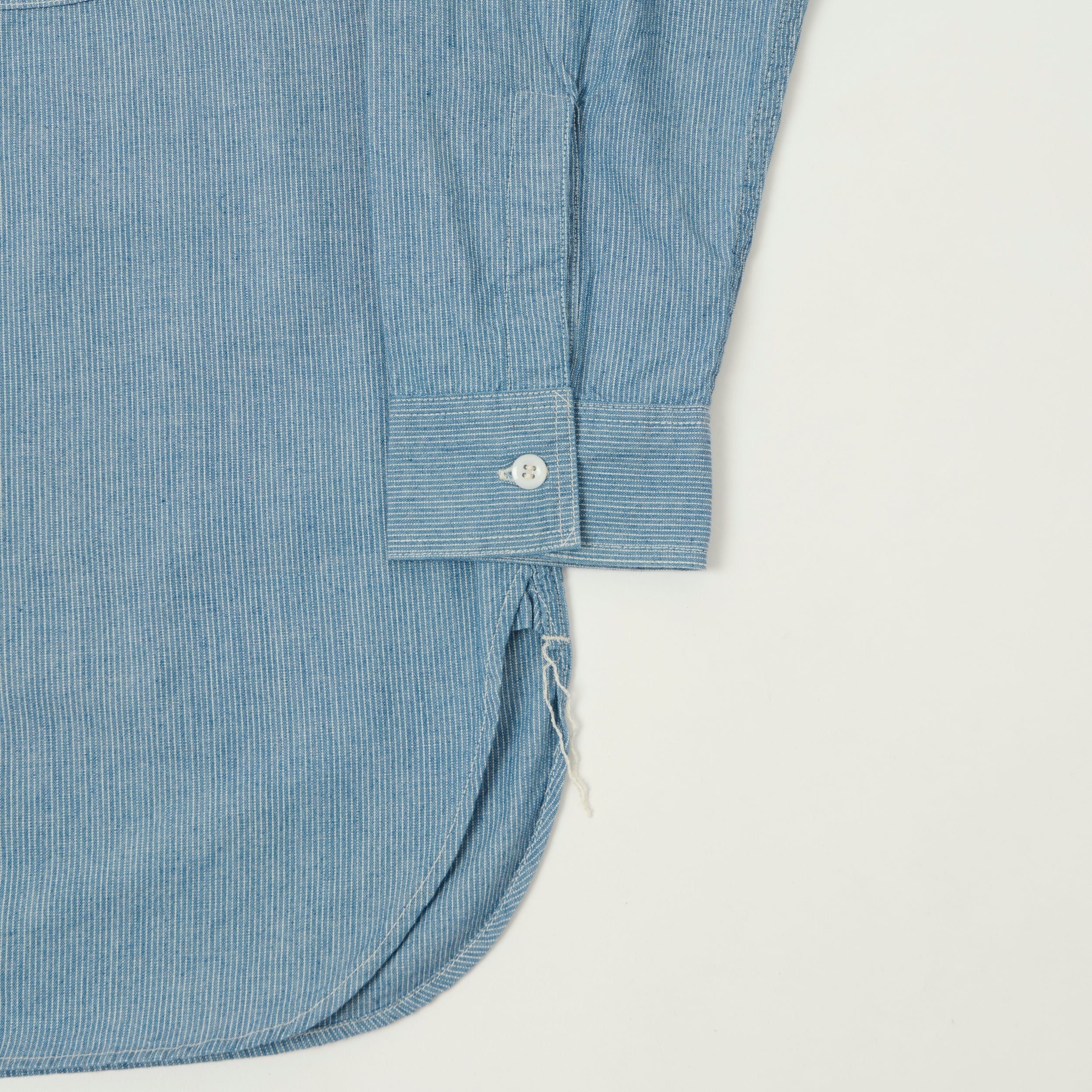orSlow Vintage Chambray Work Shirt - Hickory Stripe