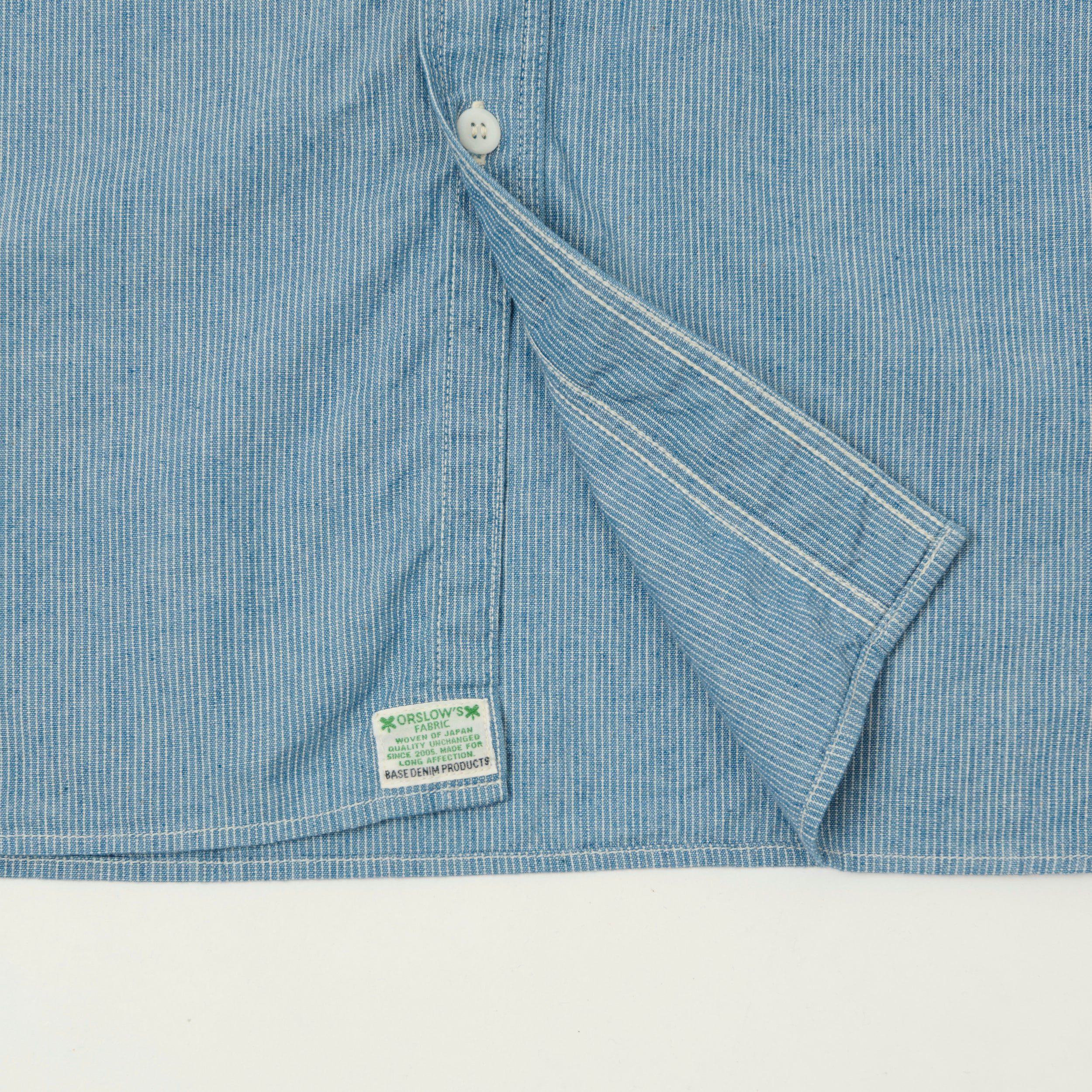 orSlow Vintage Chambray Work Shirt - Hickory Stripe