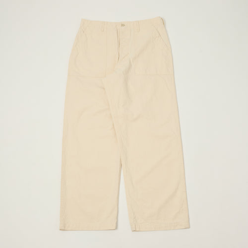 orSlow Lightweight Canvas Summer Fatigue Trousers - Ecru