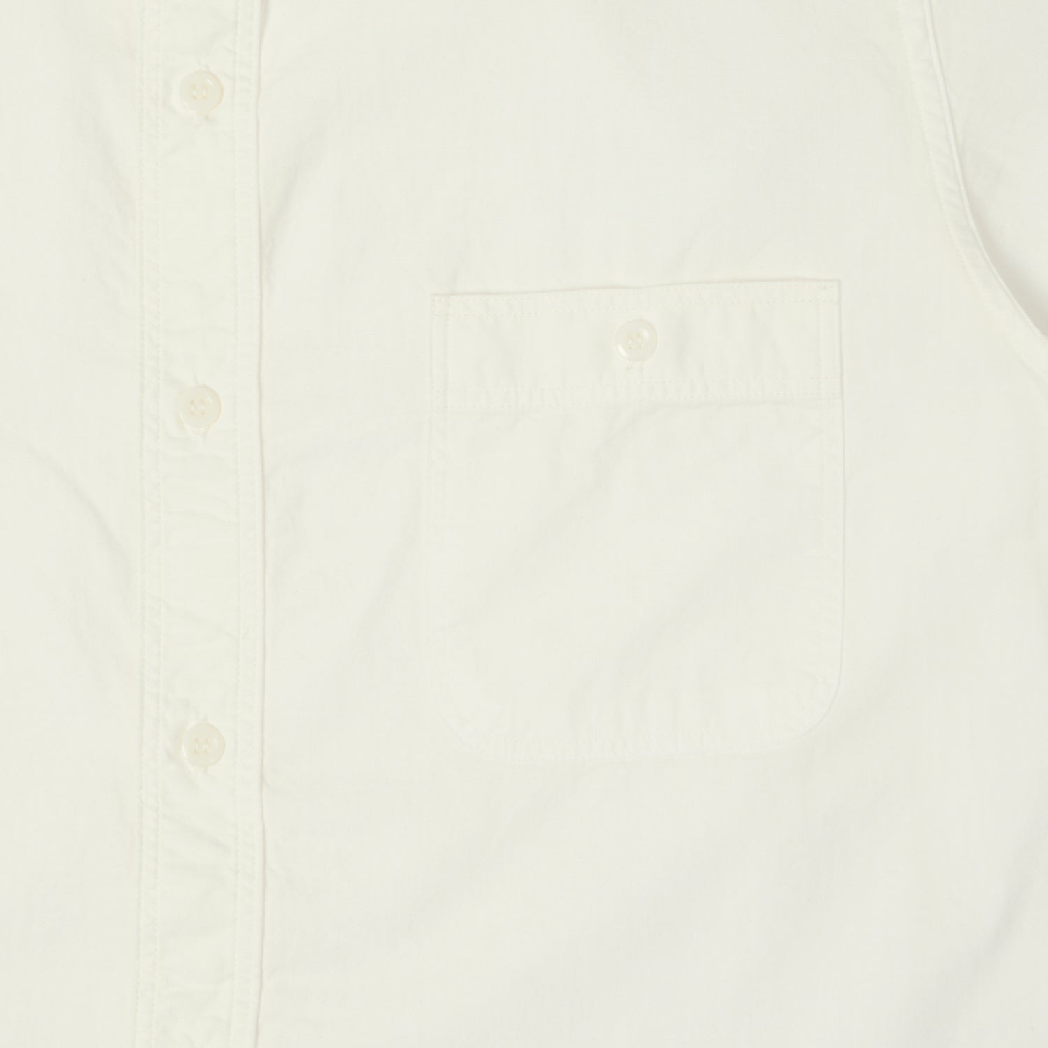 orSlow Short Sleeve Chambray Work Shirt - White