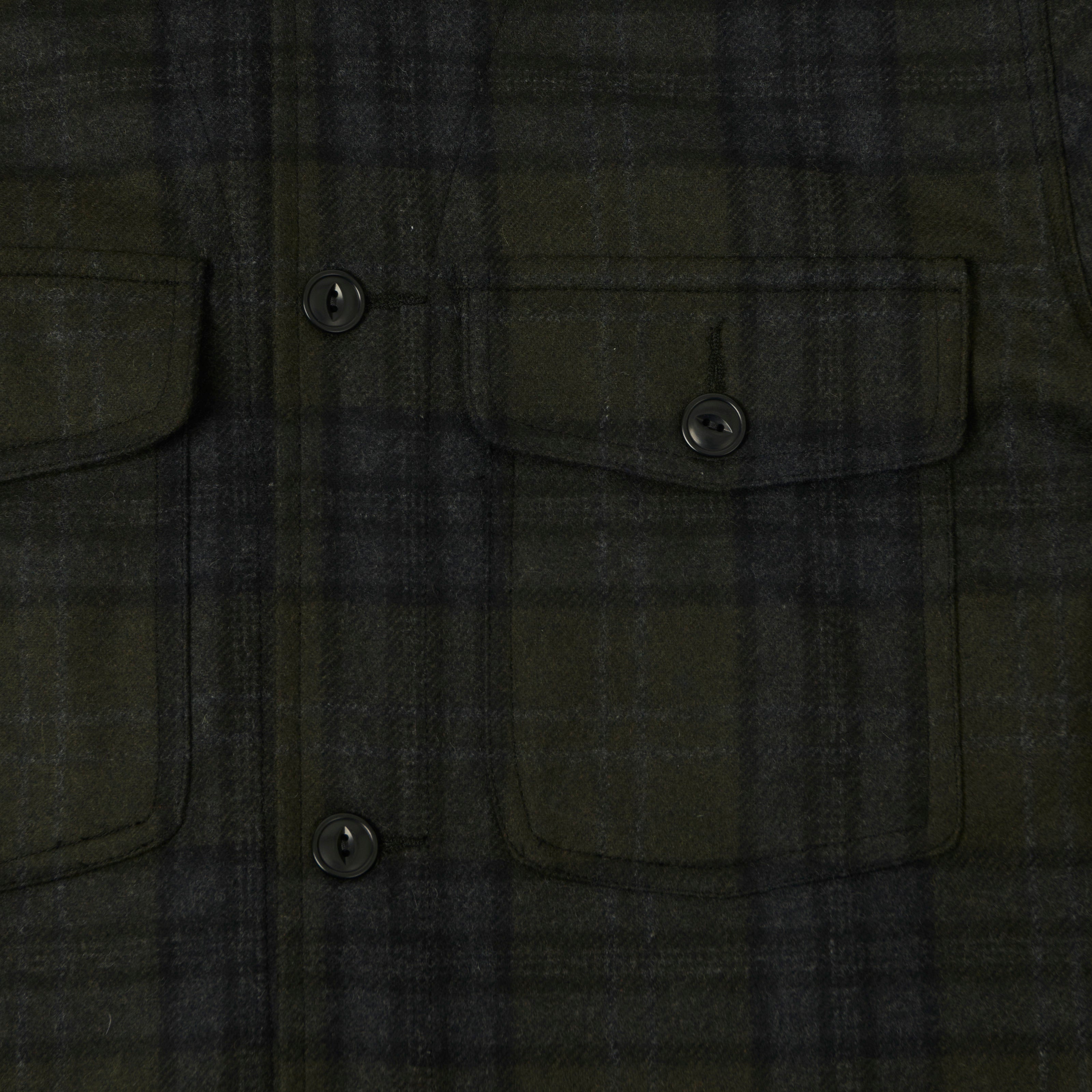 Outclass Wool Camp Shirt - Hunter Plaid