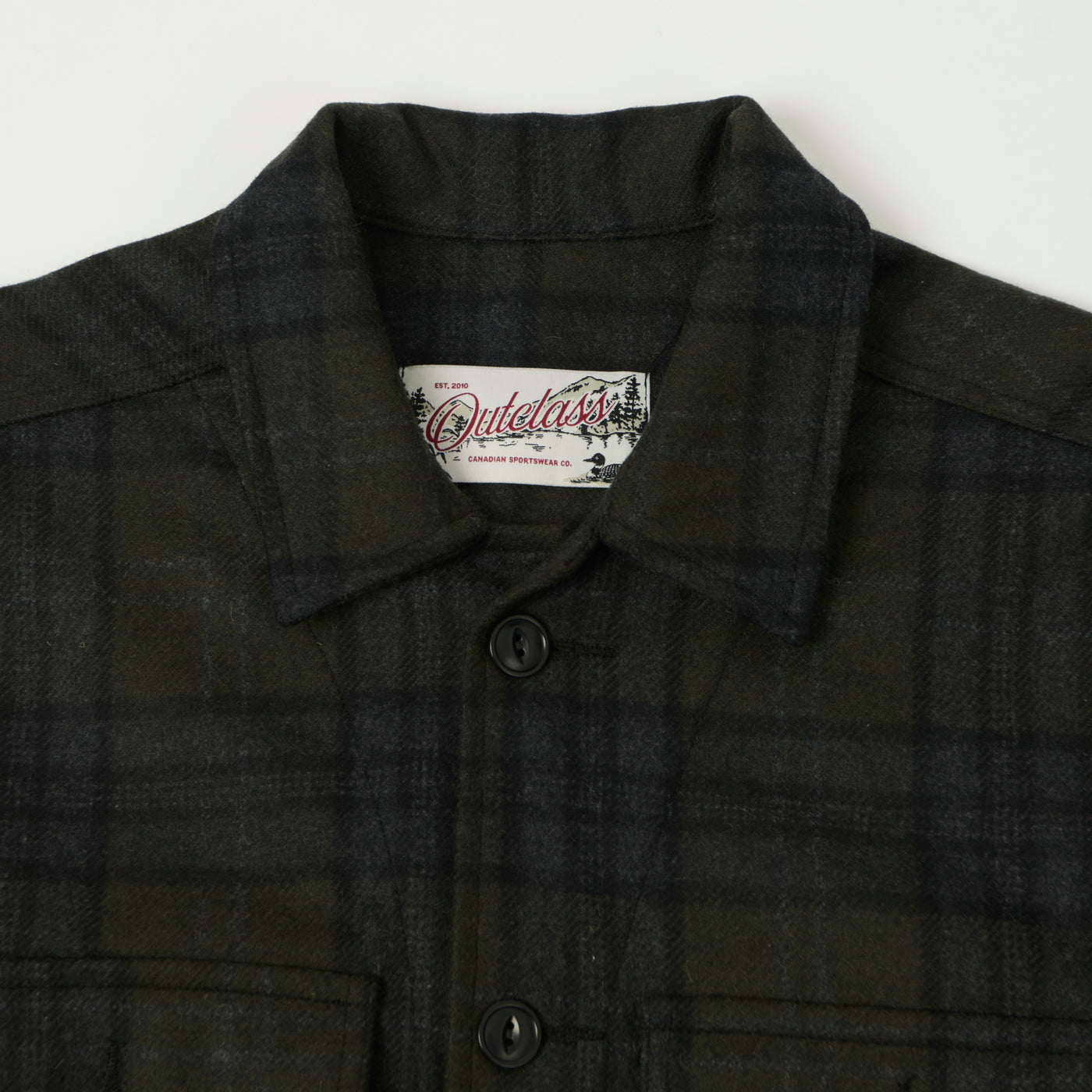 Outclass Wool Camp Shirt - Hunter Plaid