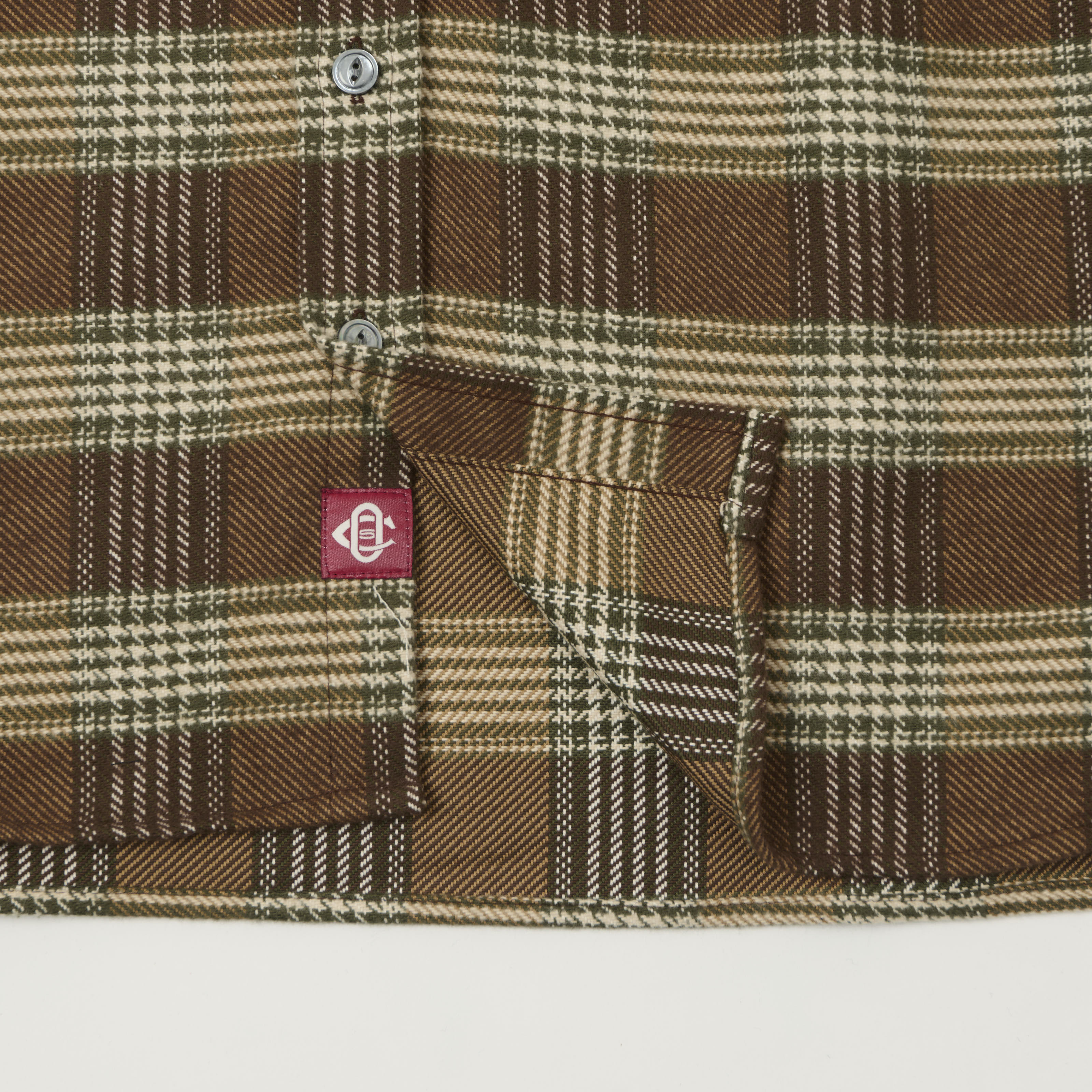 Outclass Blanket Easy Shirt - Brown Houndstooth