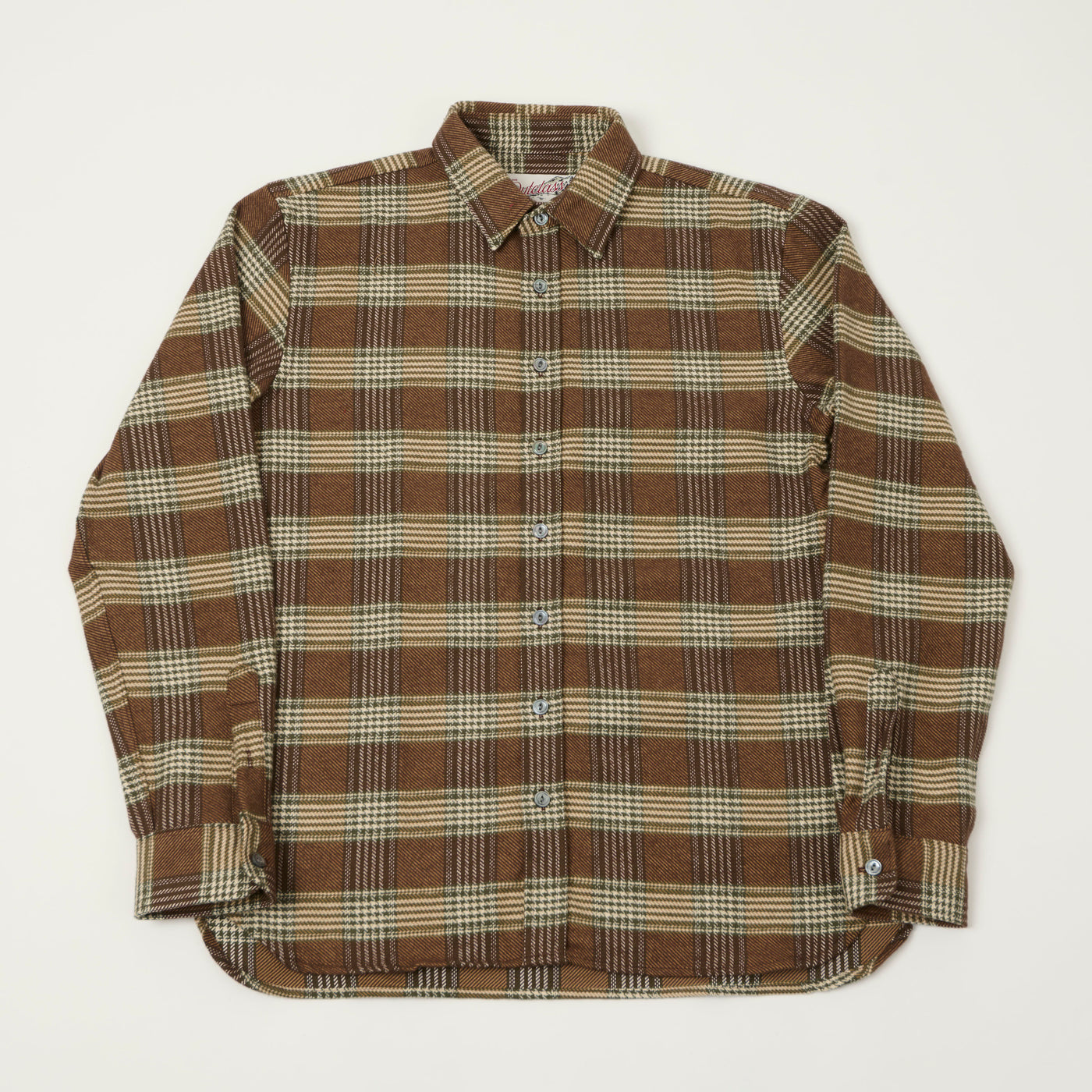 Outclass Blanket Easy Shirt - Brown Houndstooth